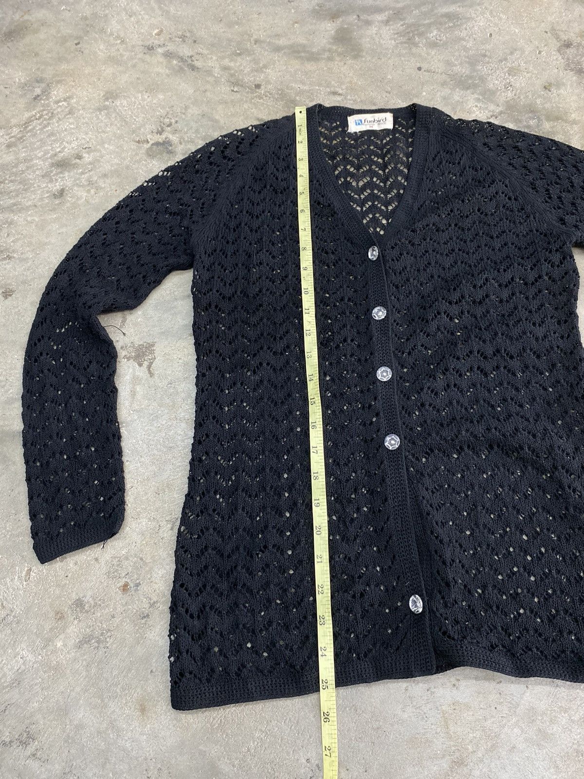 Beauty Beast × Le Grande Bleu (L.G.B.) Y2K 2000s nagasakiya japan open knit fishnet cardigan Size S / US 4 / IT 40 - 13 Thumbnail
