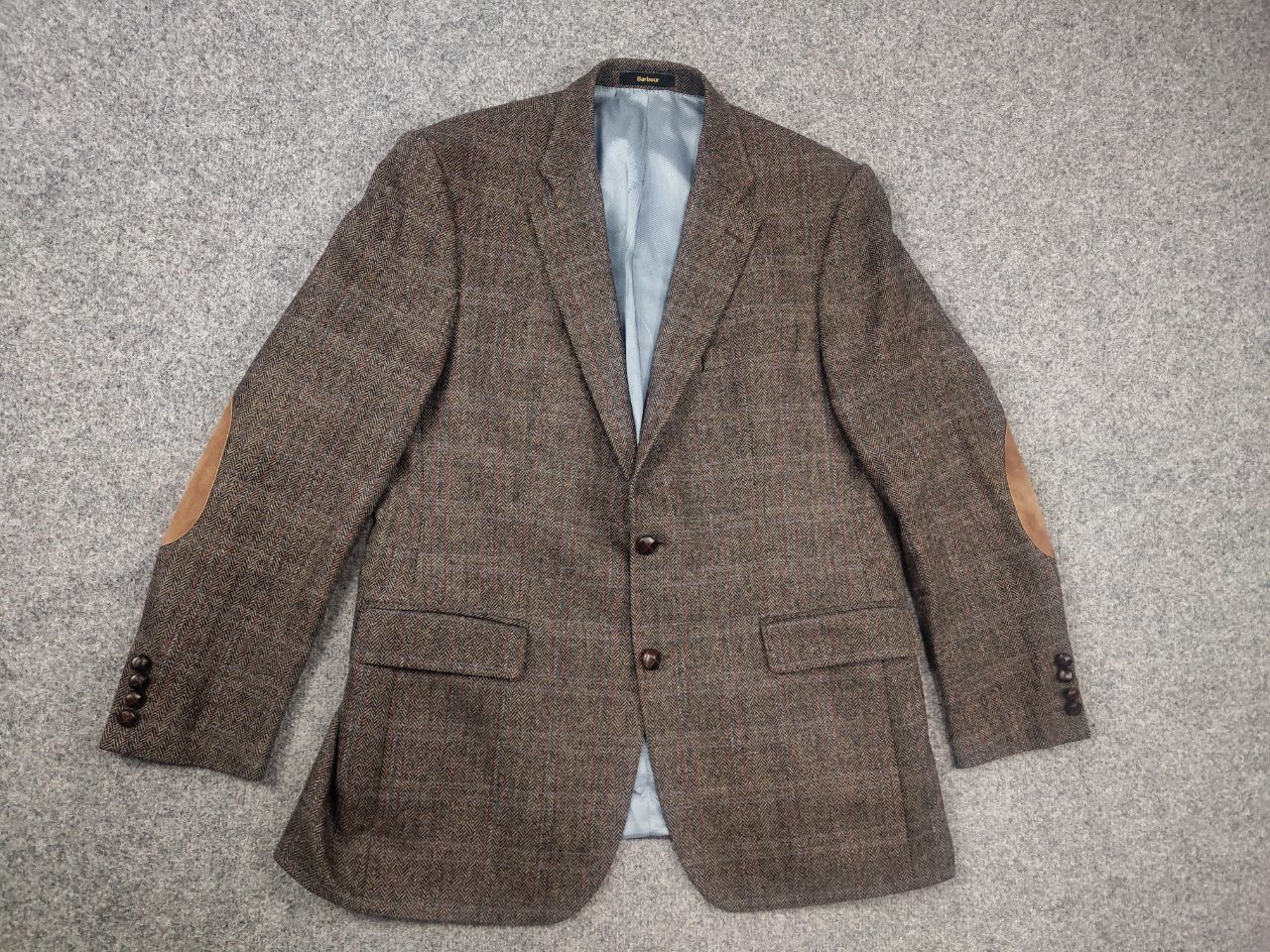Barbour Vintage Barbour herren Wool Tweed herringbone Blazer Jacket Size US L / EU 52-54 / 3 - 2 Thumbnail