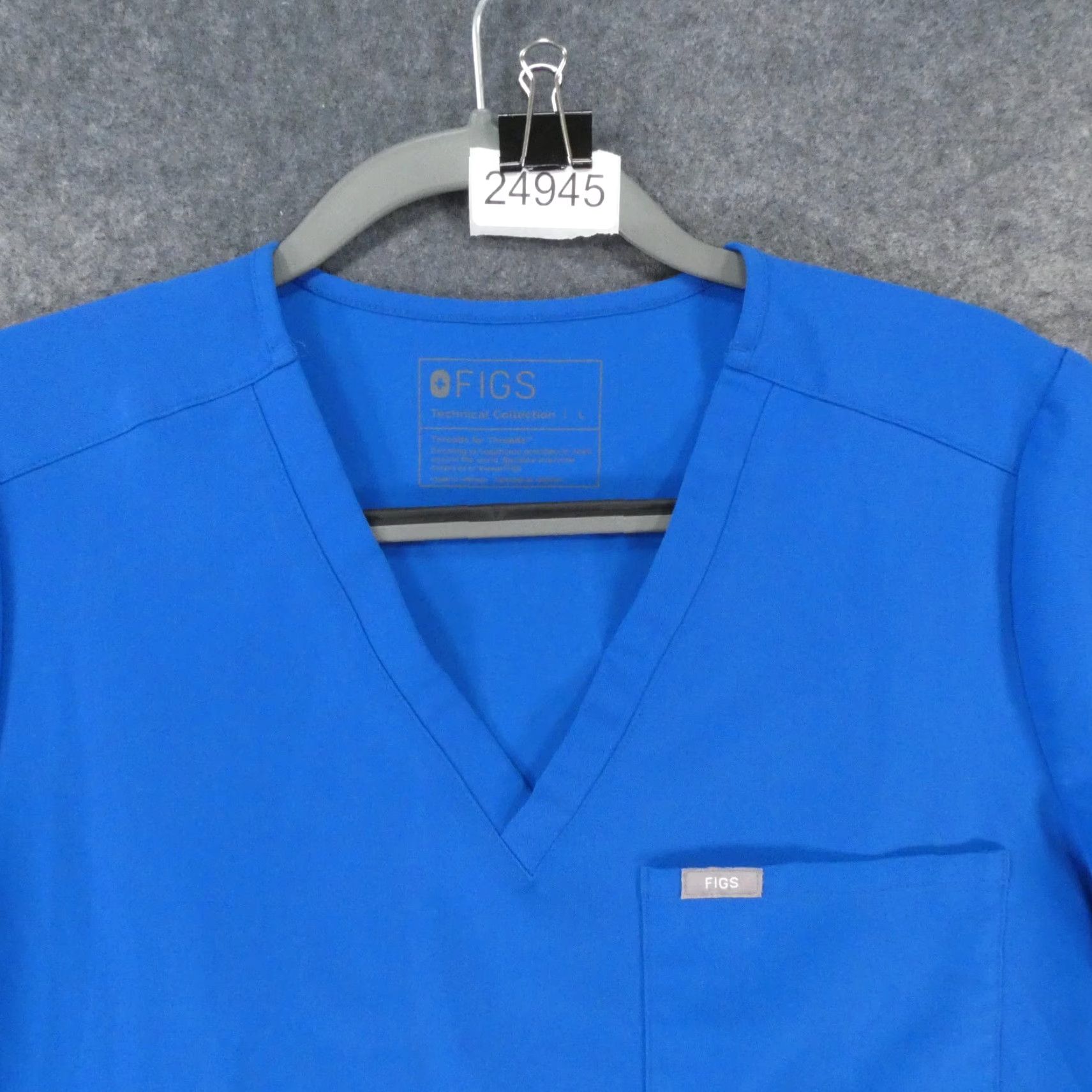 Vintage FIGS Scrub Top Womens Large Short Sleeve Blue Technical Collection Medical Size L / US 10 / IT 46 - 2 Thumbnail