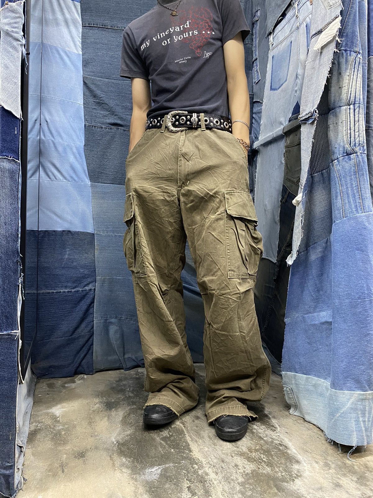 Vintage military cargo pant blue way clothing b 6251 Size US 30 / EU 46 - 13 Thumbnail