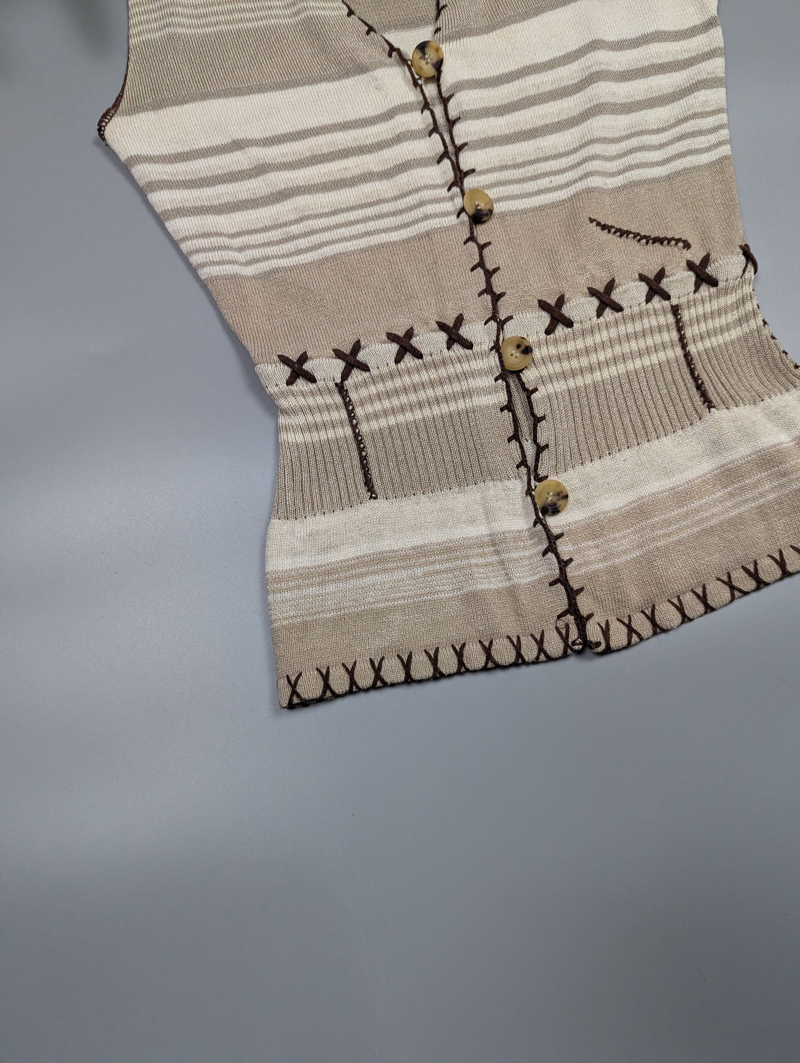 Dolce & Gabbana Archive Dolce & Gabbana Y2K Knit Vest Ethno Size M / US 6-8 / IT 42-44 - 3 Thumbnail