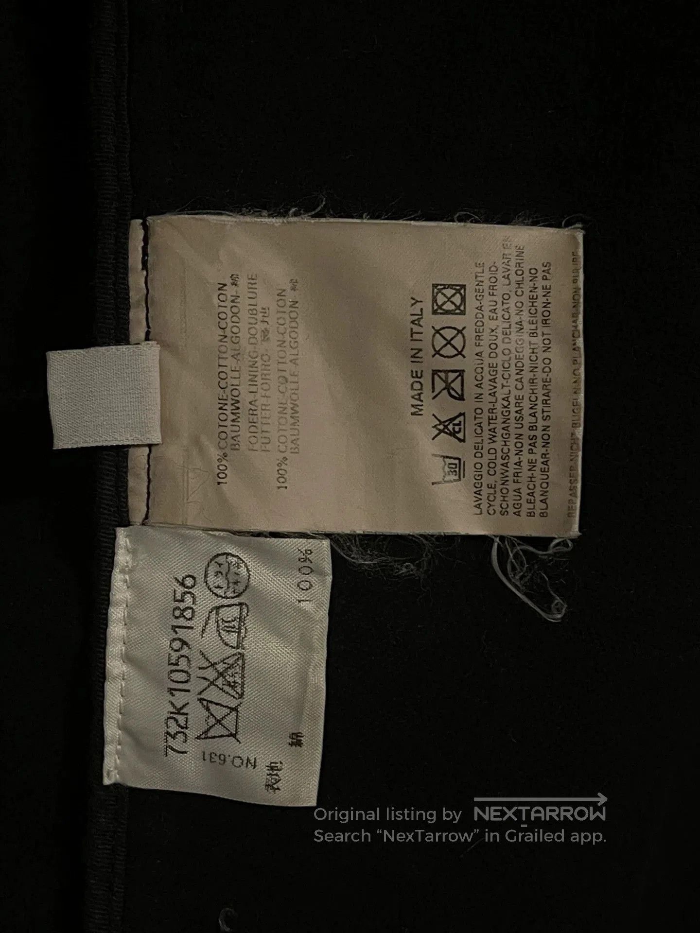 Maison Martin Margiela Navy Collar Jacket.