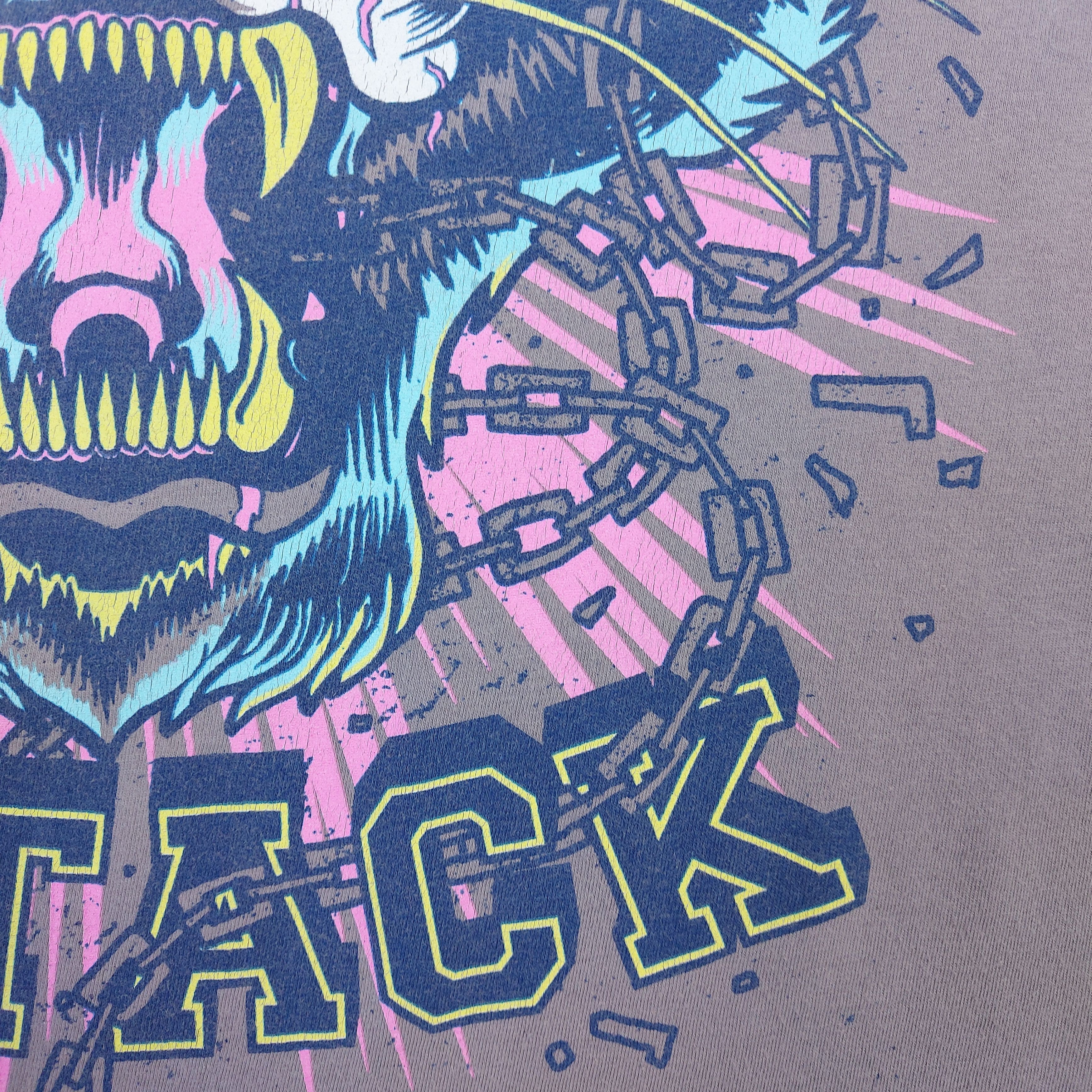 Band Tees Vintage Y2K Attack Attack! Band Crabcore MySpace Era TEE Size US S / EU 44-46 / 1 - 8 Thumbnail