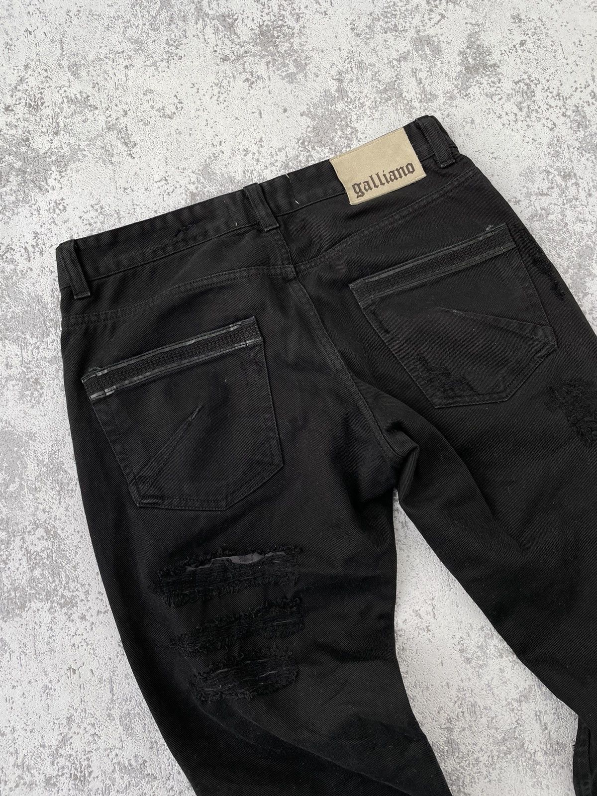 John Galliano Rare❗️John Galliano Distressed Denim Pants Size US 32 / EU 48 - 3 Thumbnail