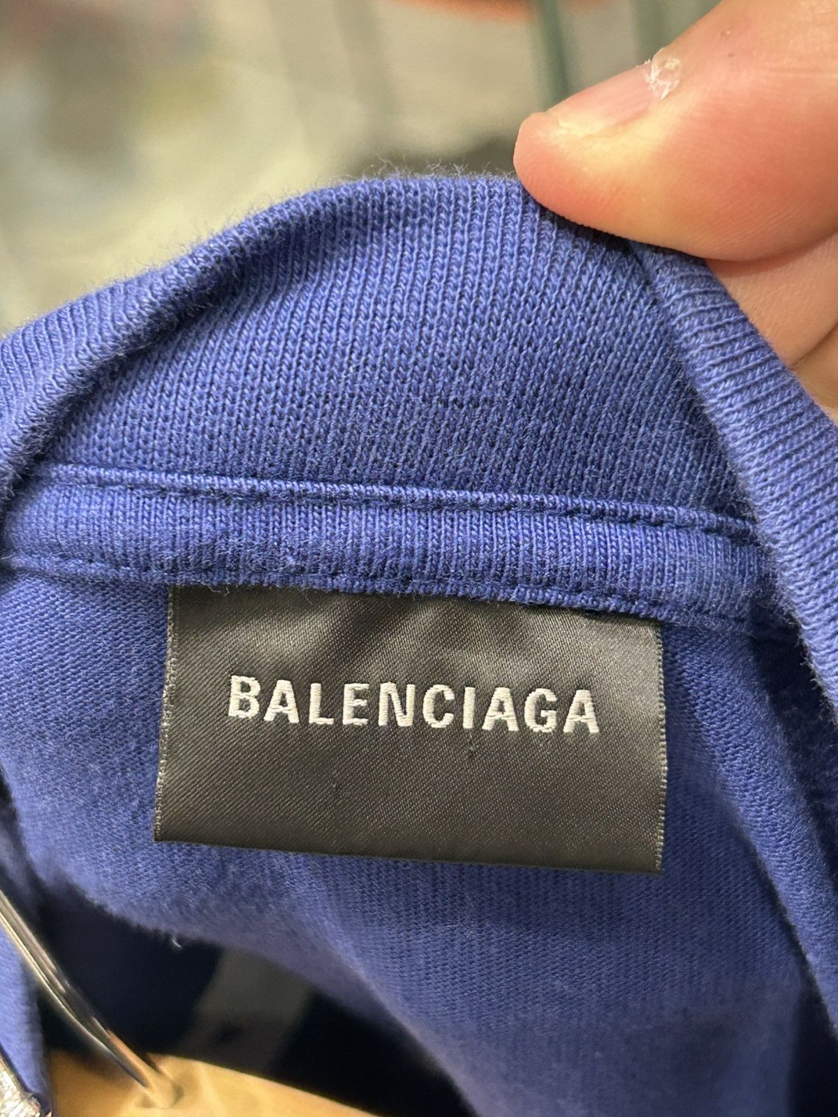 Balenciaga Balenciaga turn artwork embroidered tee blue cream Size US M / EU 48-50 / 2 - 6 Thumbnail
