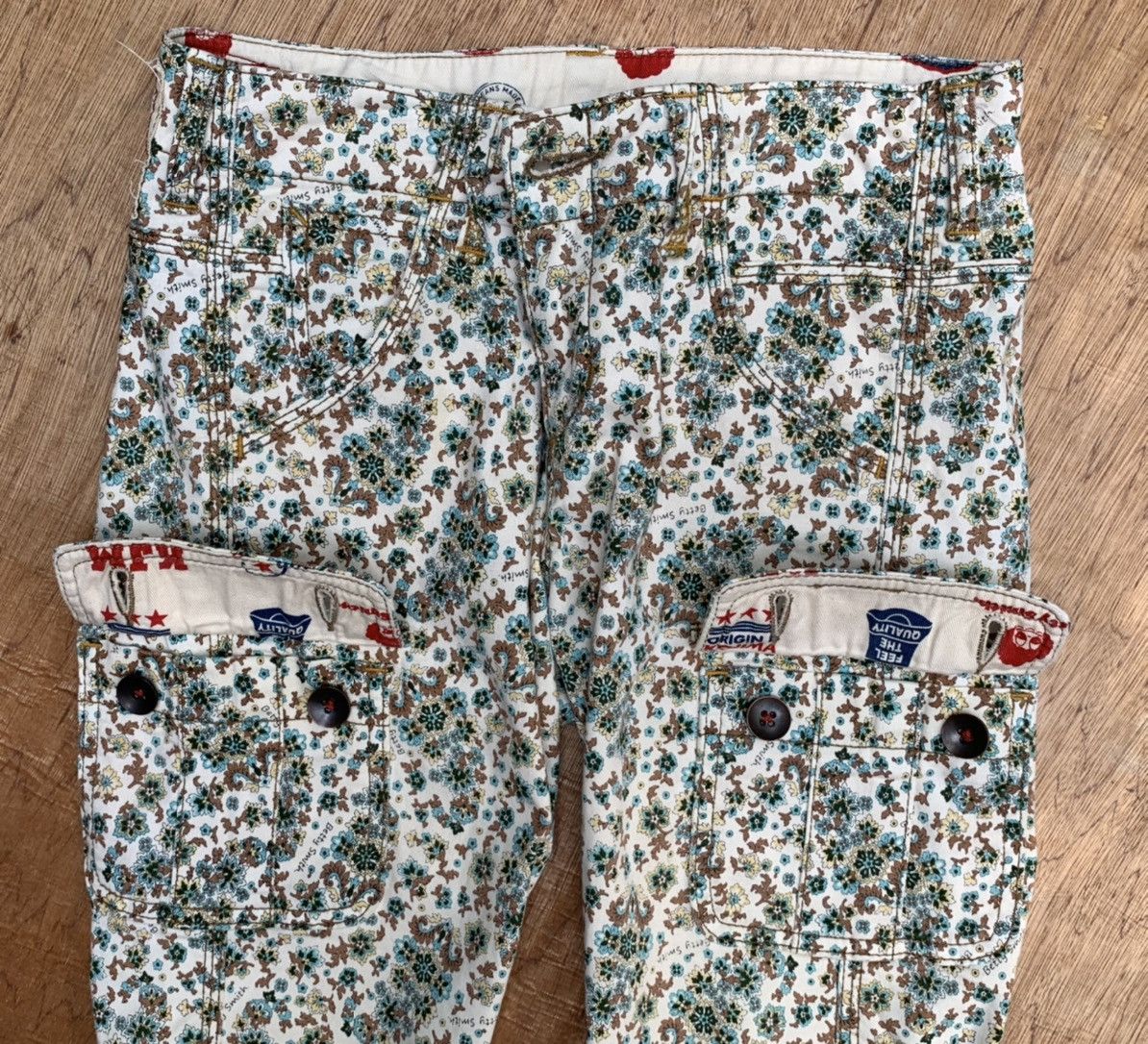 Japanese Brand Betty Smith Origin Is Kojima Streching Fullprint Cargo Pant Size 29" - 16 Thumbnail