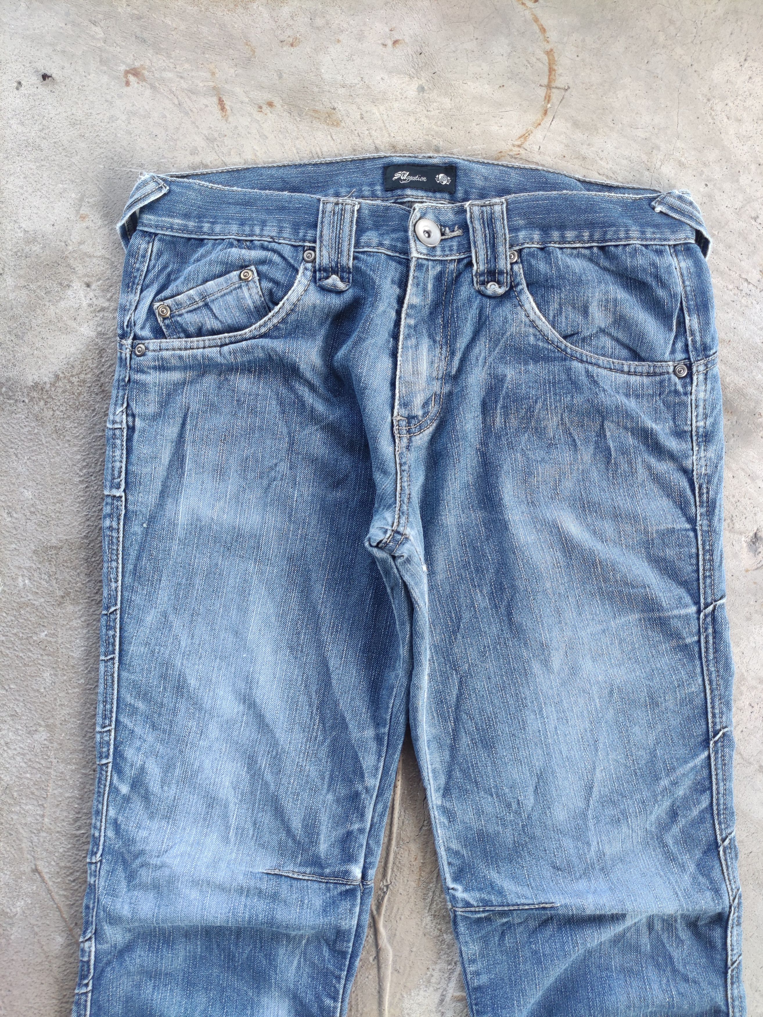 Japanese Brand Vintage Japanese Jean Distressed Faded Denim Pants Size US 33 - 3 Thumbnail
