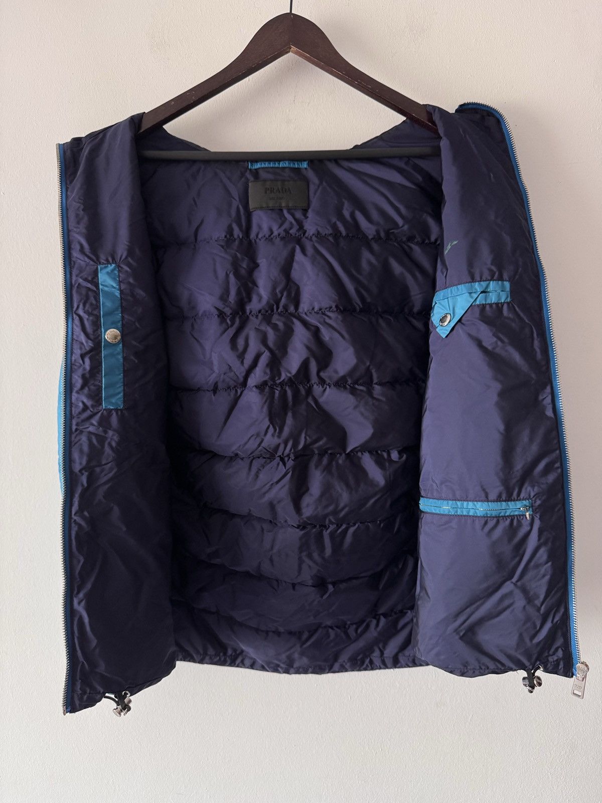 Prada 🔥🔥 Prada Blue Nylon Gabardine Vest Size US L / EU 52-54 / 3 - 3 Thumbnail