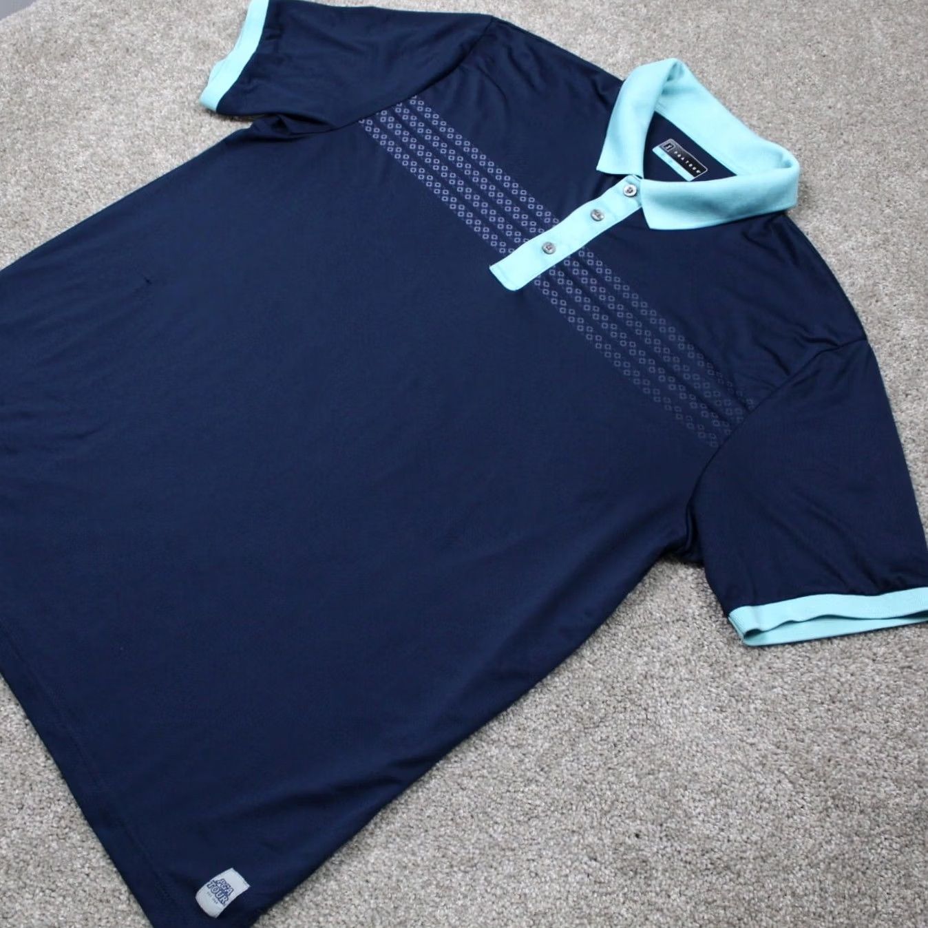 PGA Tour PGA Tour Polo Shirt Mens XL Blue Golf Short Sleeve Pullover Knotless Polyester Stretch Shirt Size US XL / EU 56 / 4 - 3 Thumbnail