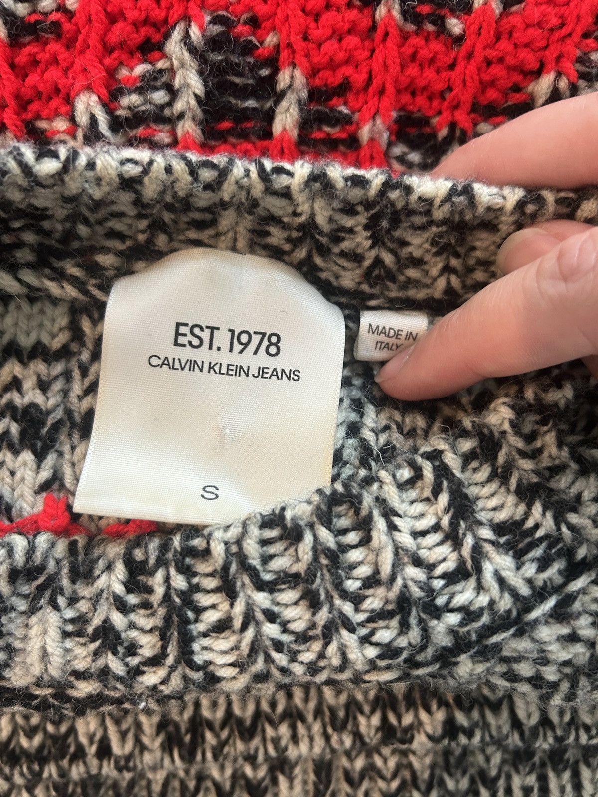 Calvin Klein 205W39NYC Orbital Velocity Raf CK Chunky Sweater Size US S / EU 44-46 / 1 - 5 Thumbnail