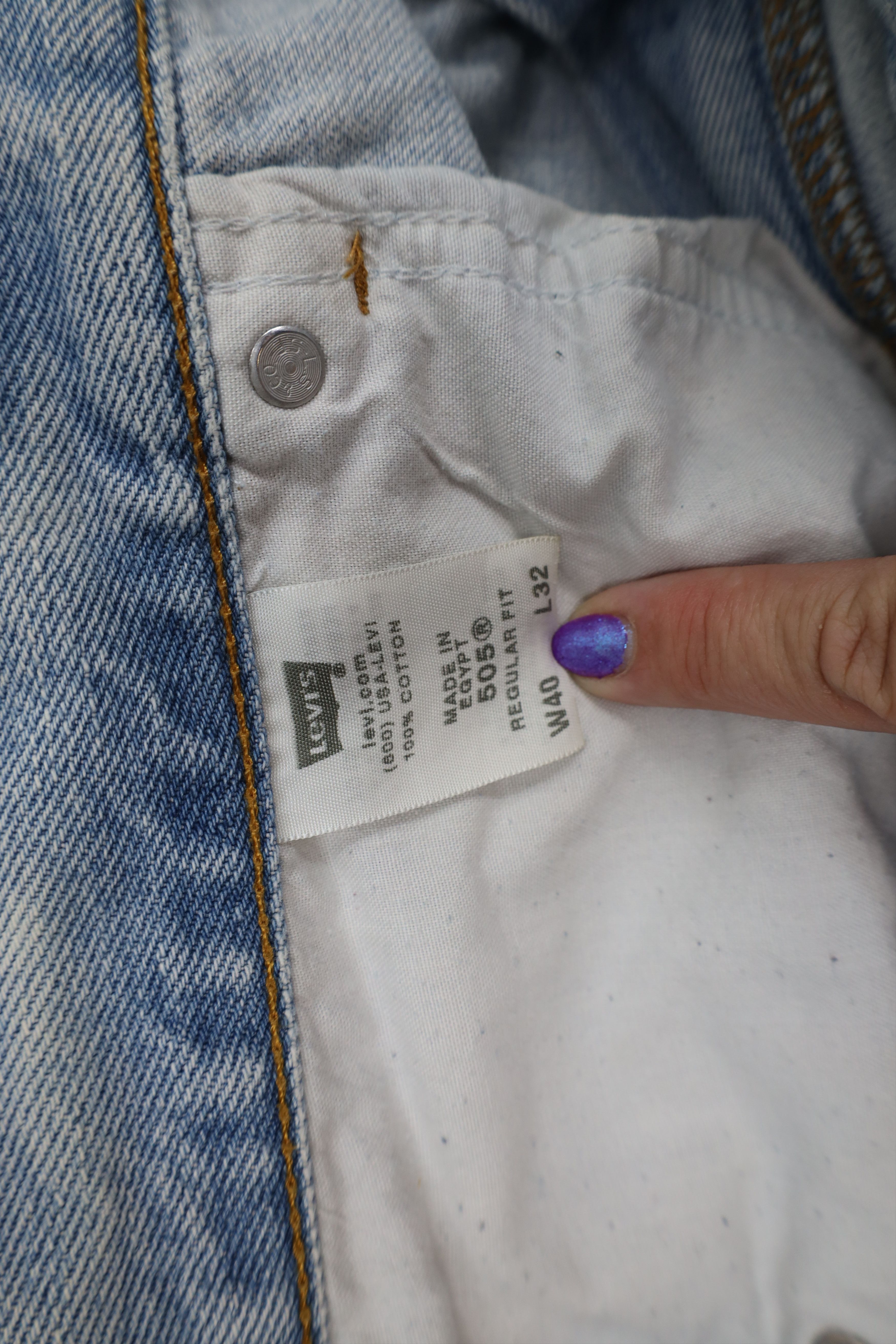 Levi's Vintage Y2K Levis 505 Regular Fit Straight Leg Denim Jeans Size US 40 / EU 56 - 12 Thumbnail
