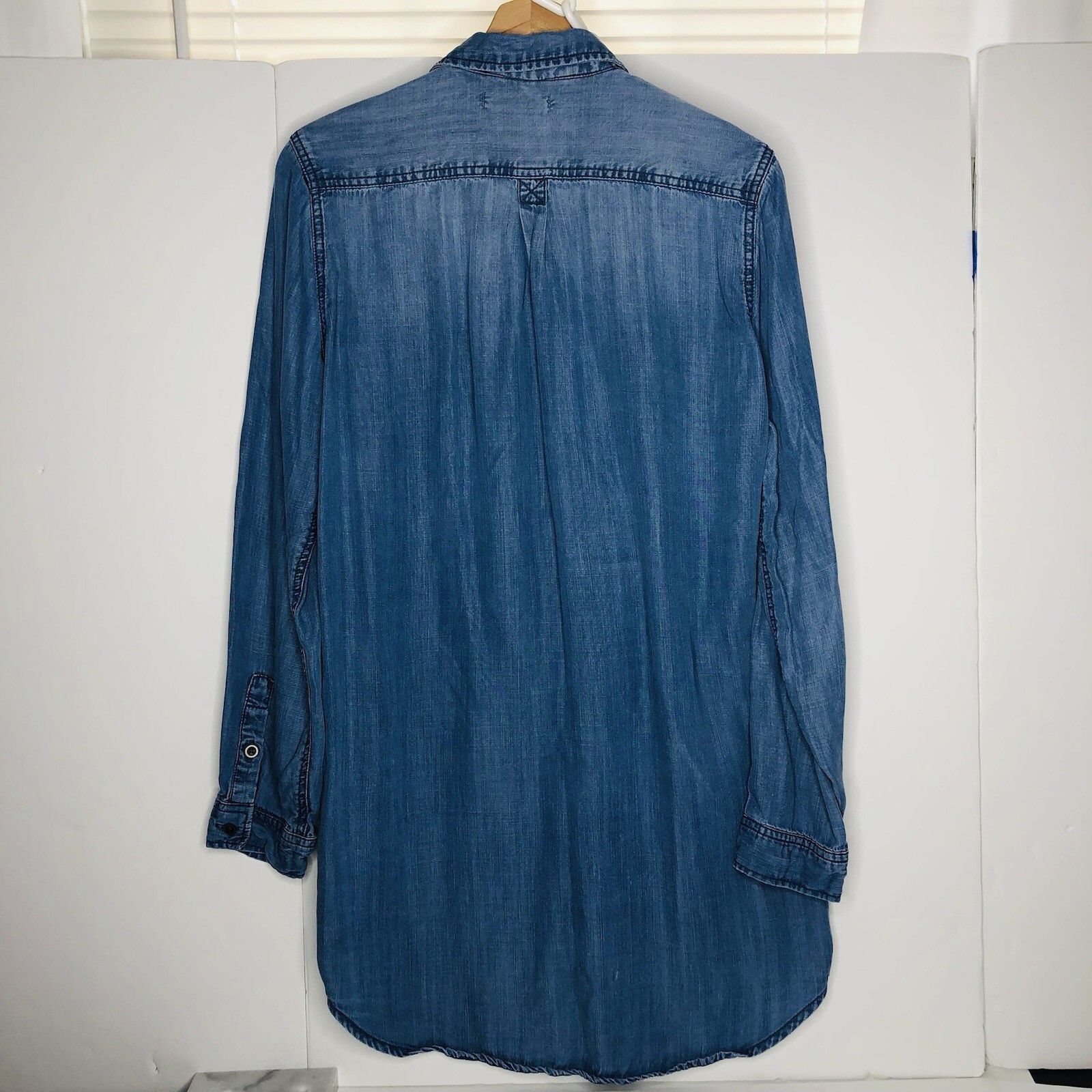Other Life in Progress Chambray Top Shirt Dress Shacket Size L Size L / US 10 / IT 46 - 7 Thumbnail