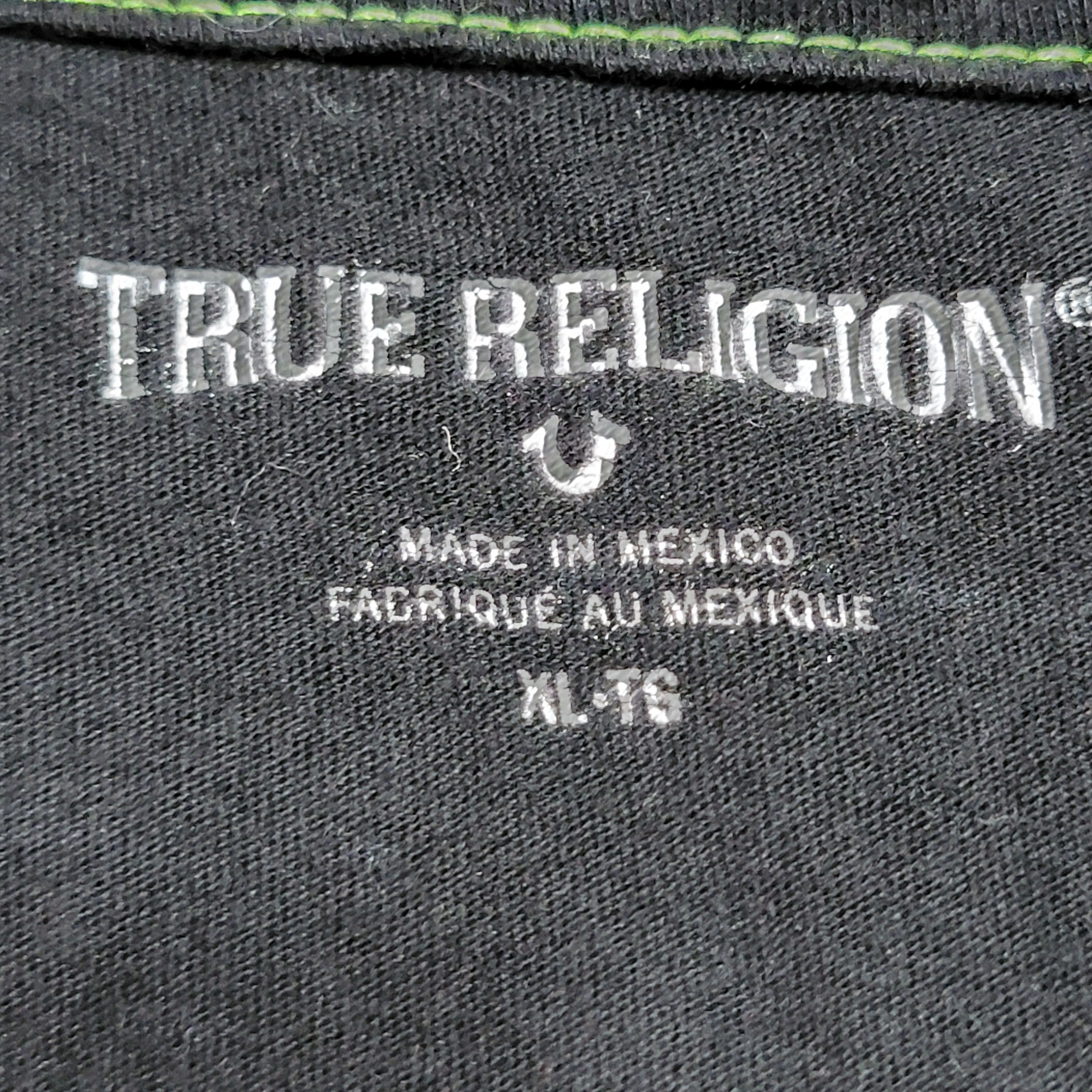 True Religion True Religion SS Unisex Tee Neon Yellow Stripe - Size XL Size US XL / EU 56 / 4 - 4 Thumbnail