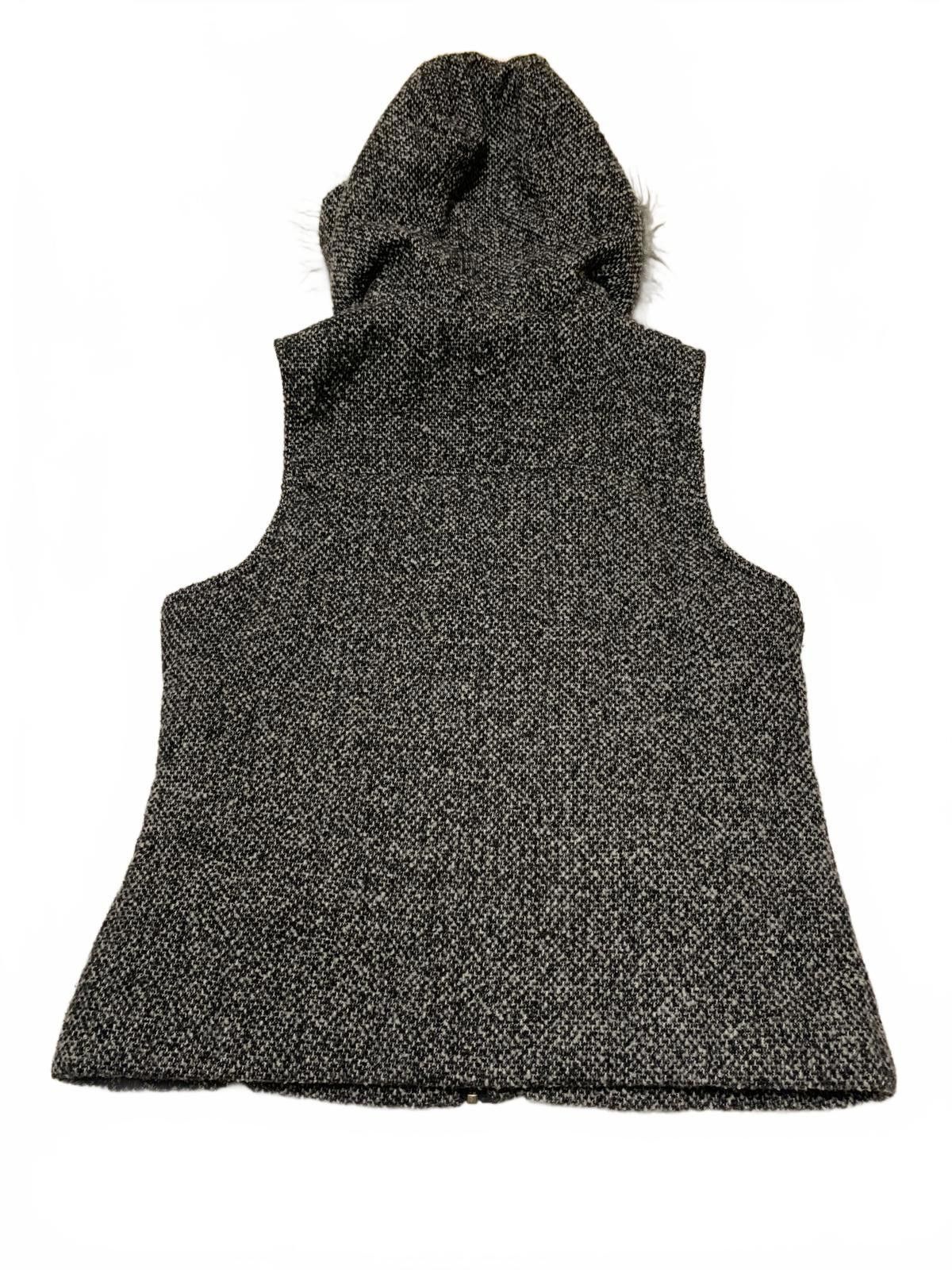 Other Y2K Faux Fur Vest Women's Size L Black Hooded Zip Up Size L / US 10 / IT 46 - 11 Thumbnail