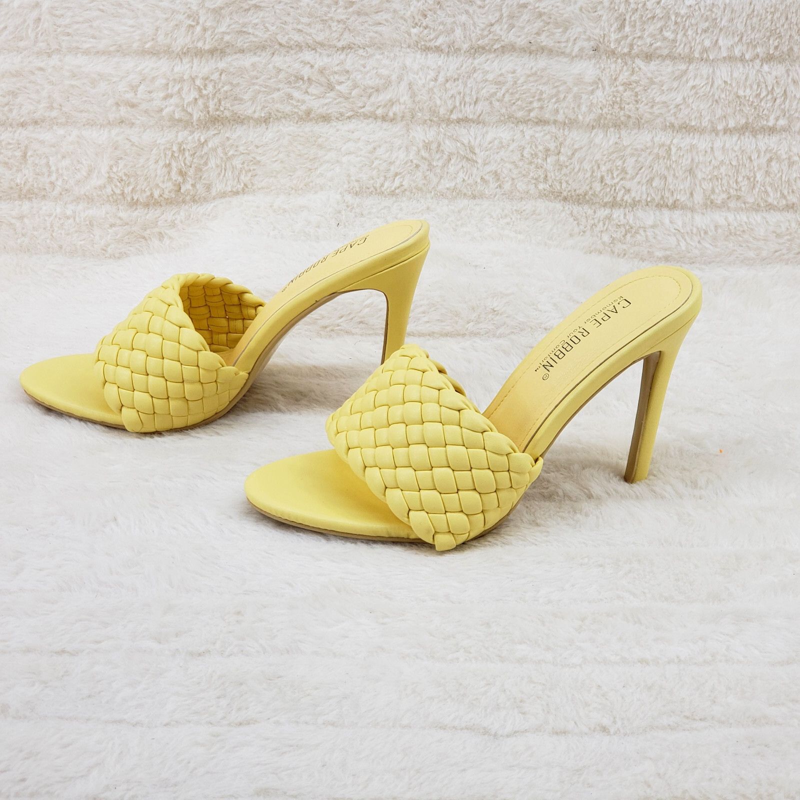 Other Anson Slip On Yellow Open Toe High Heel Clogs Mules Slides ( Size US 6 / IT 36 - 5 Thumbnail