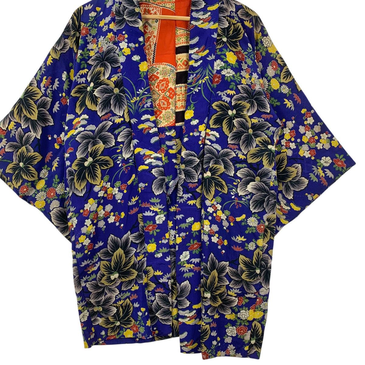Vintage Vintage 70s KIMONO JAPAN SAKURA Floral AOP Sukajan Coat Size M / US 6-8 / IT 42-44 - 6 Thumbnail
