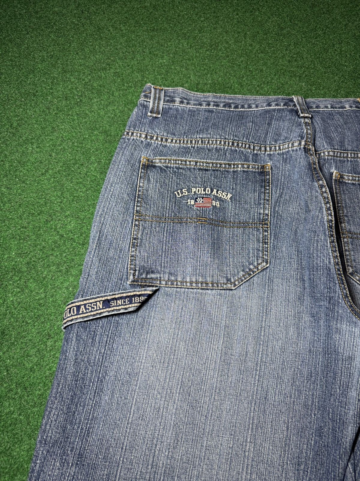 U.S. Polo Assn. Y2K Baggy Carpenter Jorts Skater Grunge Hip Hop Shorts Size US 40 / EU 56 - 2 Thumbnail
