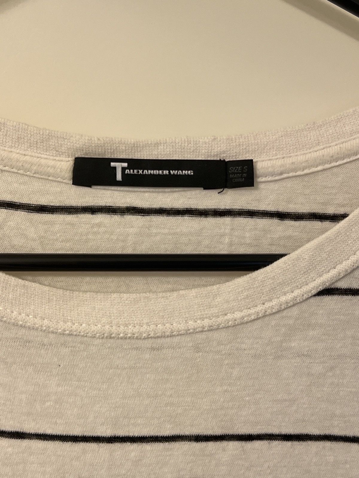 Alexander Wang × T by Alexander Wang T by Alexander Wang sz Small linen stripe crewneck Tee Size US S / EU 44-46 / 1 - 4 Thumbnail