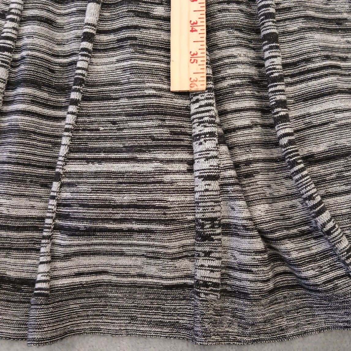 Calvin Klein Calvin Klein Sweater Dress Plus Size 1X Gray Black Striped Long Sleeve Pleated Knit Midi Dress Womens Size XL / US 12-14 / IT 48-50 - 5 Thumbnail