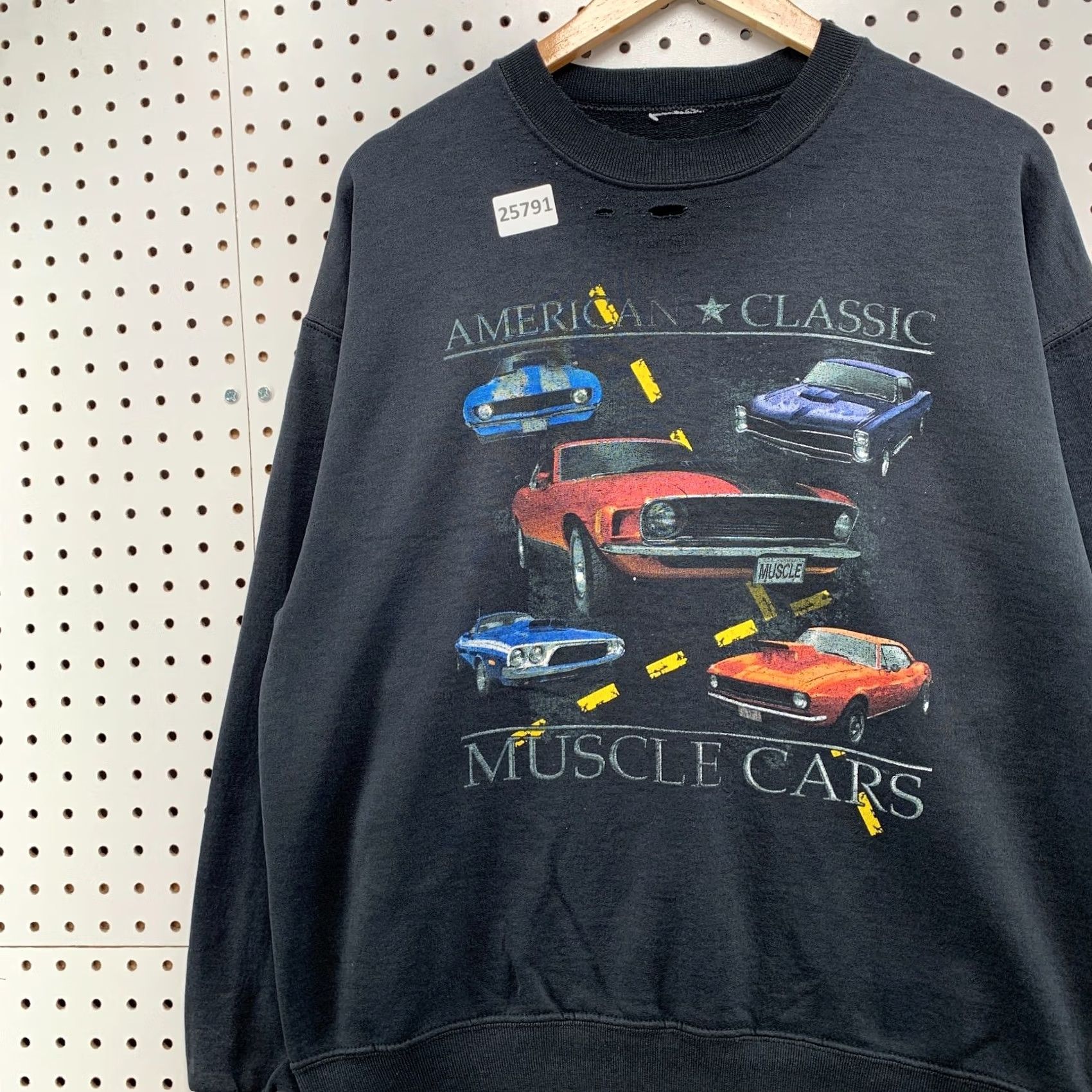 Vintage VINTAGE American Classic Muscle Cars Crewneck Sweatshirt Black Adult L 90s Cars Mens Size US L / EU 52-54 / 3 - 5 Thumbnail