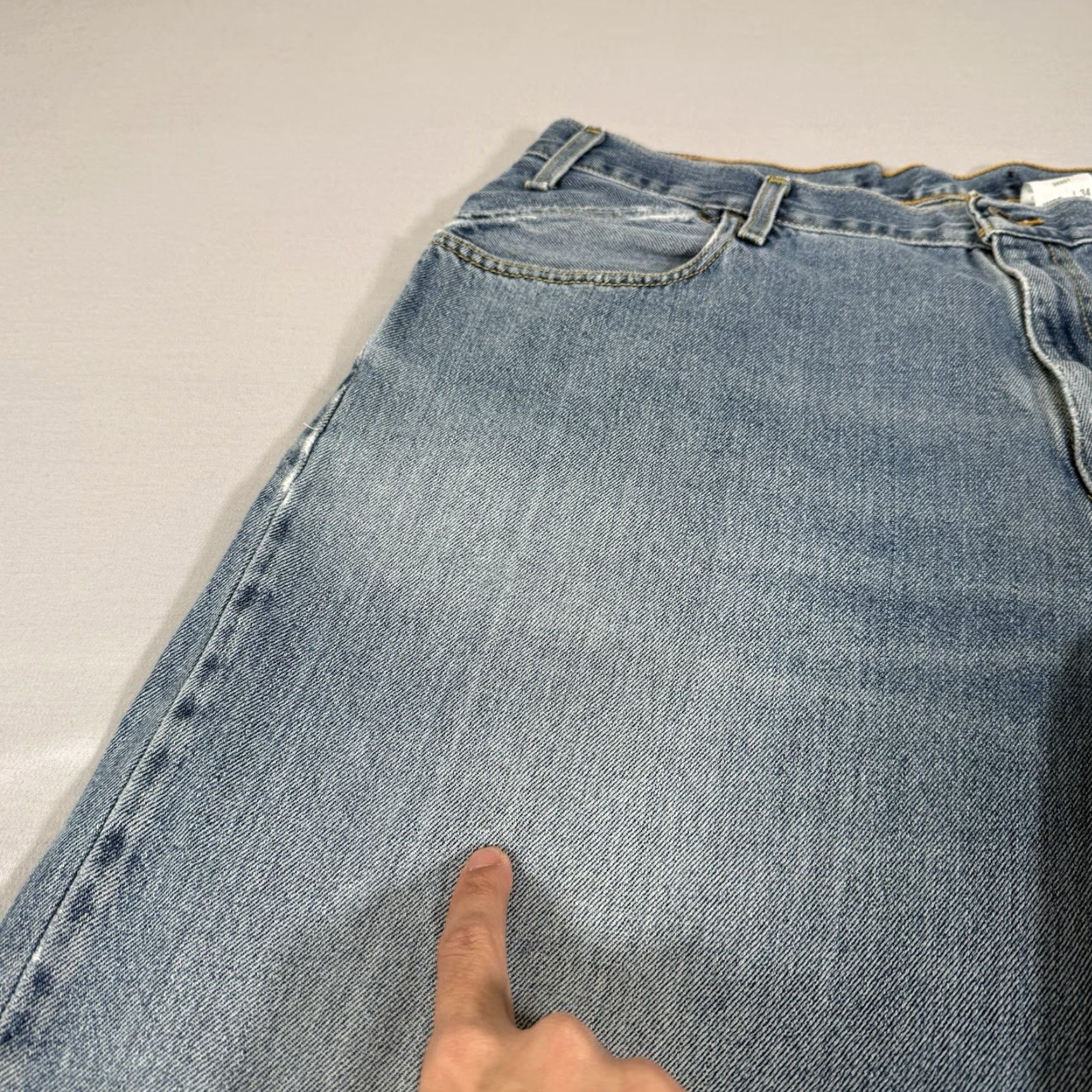 Levi's VINTAGE Levi's Silvertab Jeans Mens 38x34 Blue Denim Wide-Leg Relaxed 90s Y2K Baggy/Men's Pants Size US 38 / EU 54 - 4 Thumbnail