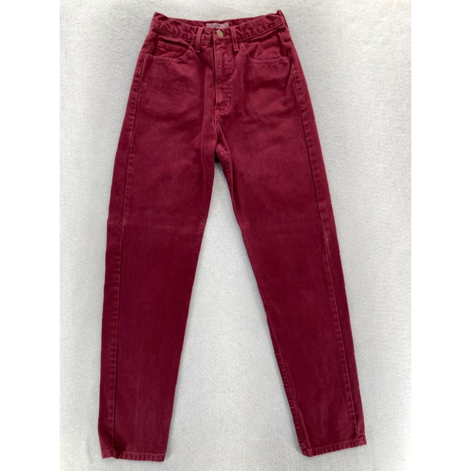 Guess VINTAGE GUESS Jeans Women's 28 Red Denim Tapered USA Hip Hop Georges Marciano 5-Pocket Design Size 28" / US 6 / IT 42 - 2 Thumbnail