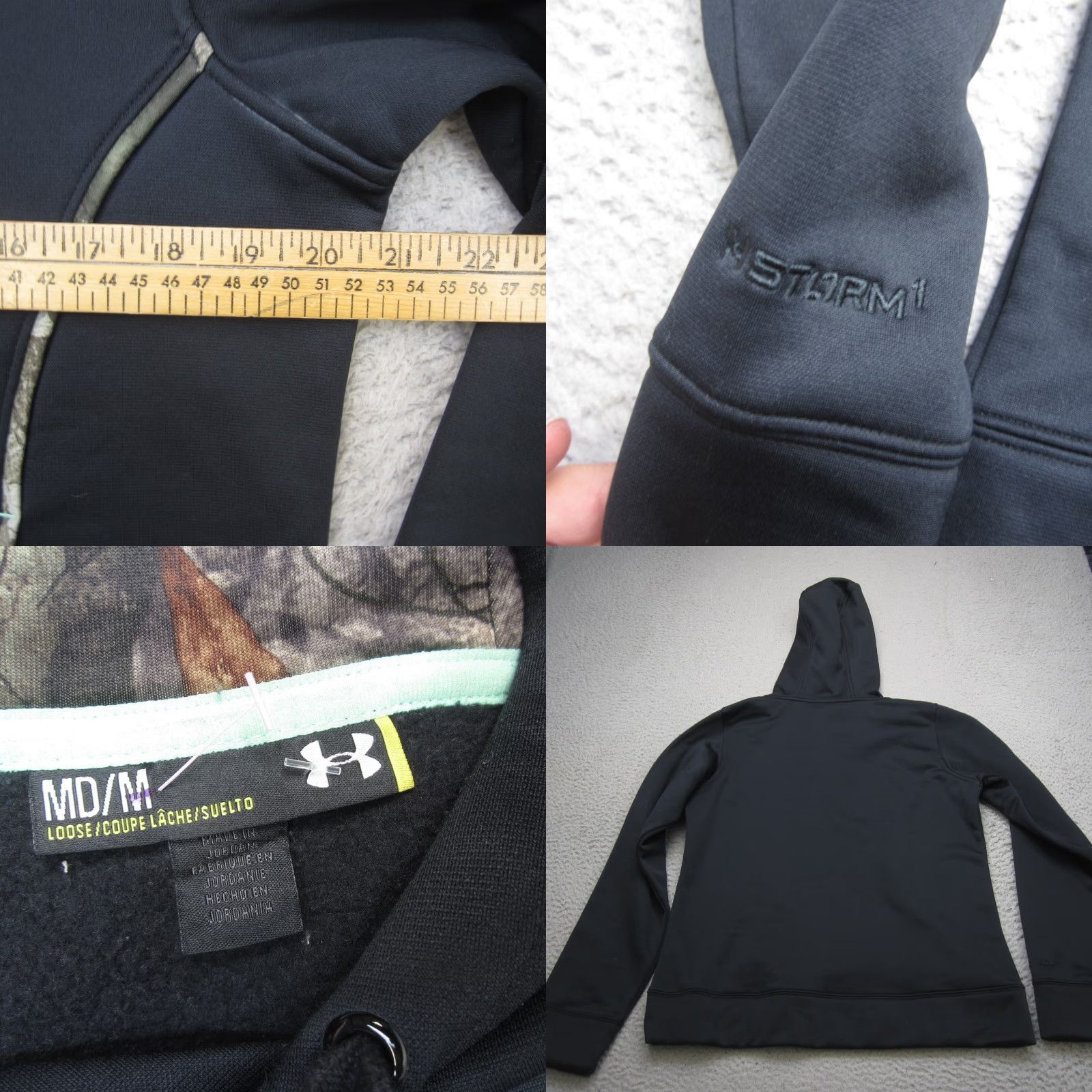 Under Armour VINTAGE Under Armour Hoodie Mens M Black Camo Storm1 Outdoors Casual Fishing Size US M / EU 48-50 / 2 - 8 Thumbnail