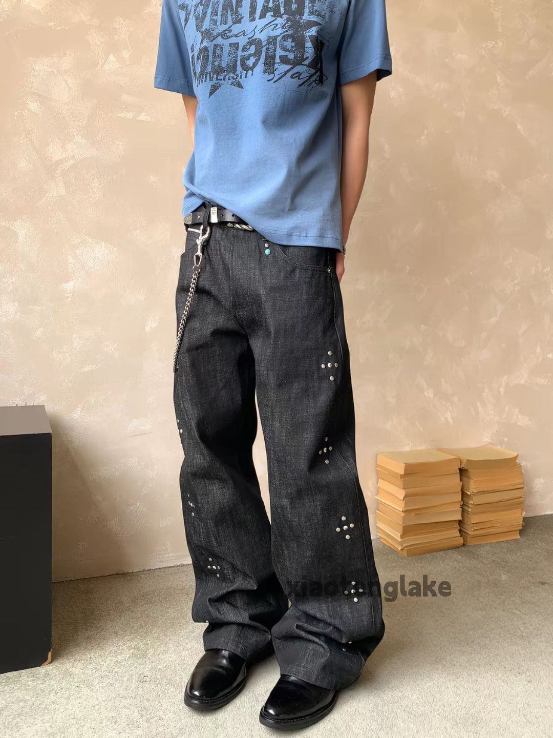 Jean xtl rivet loose baggy flared skate hiphop opium jeans Size US 28 / EU 44 - 6 Thumbnail