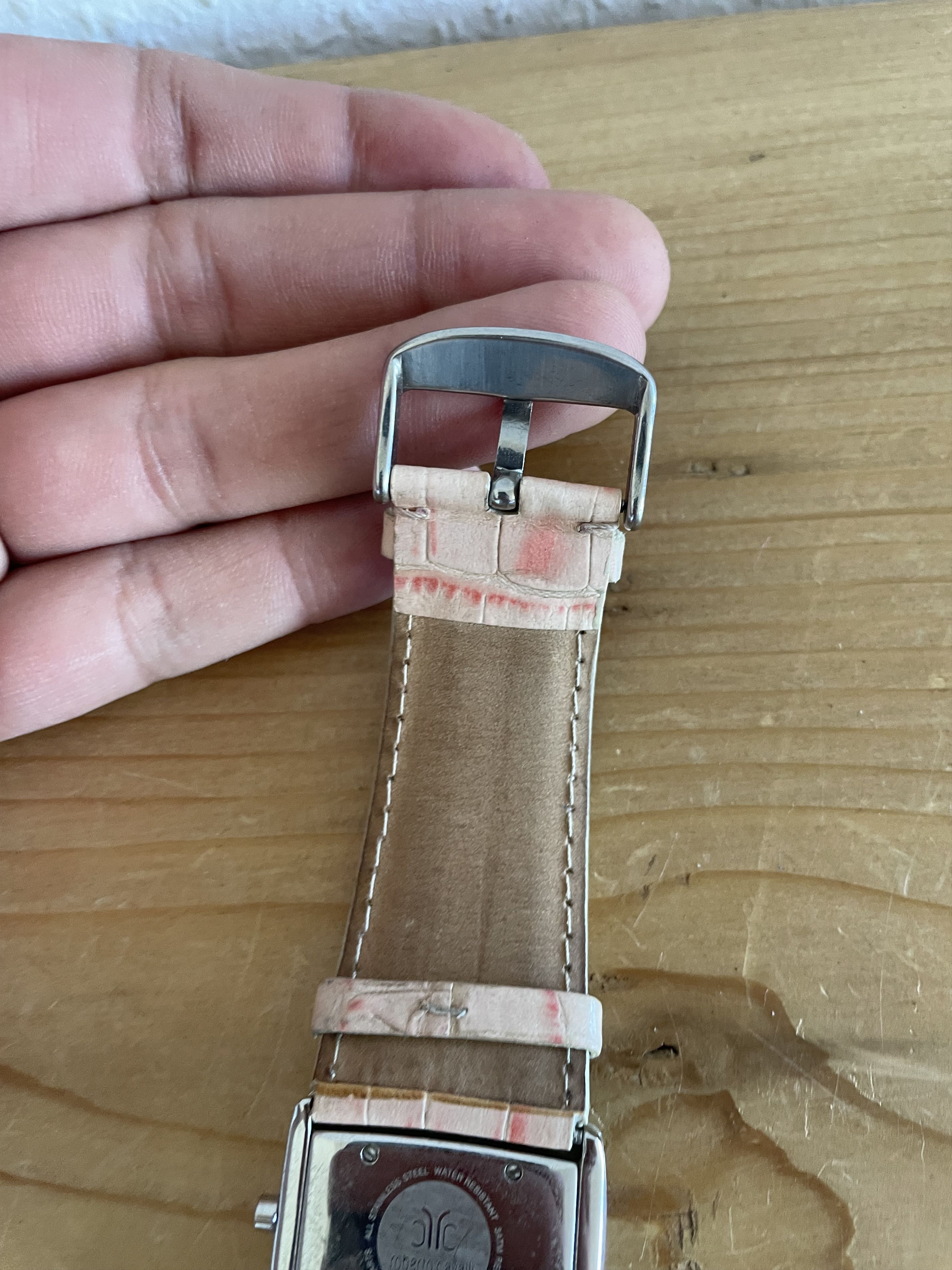 Roberto Cavalli Pink Snakeskin Strap Watch Size ONE SIZE - 7 Thumbnail