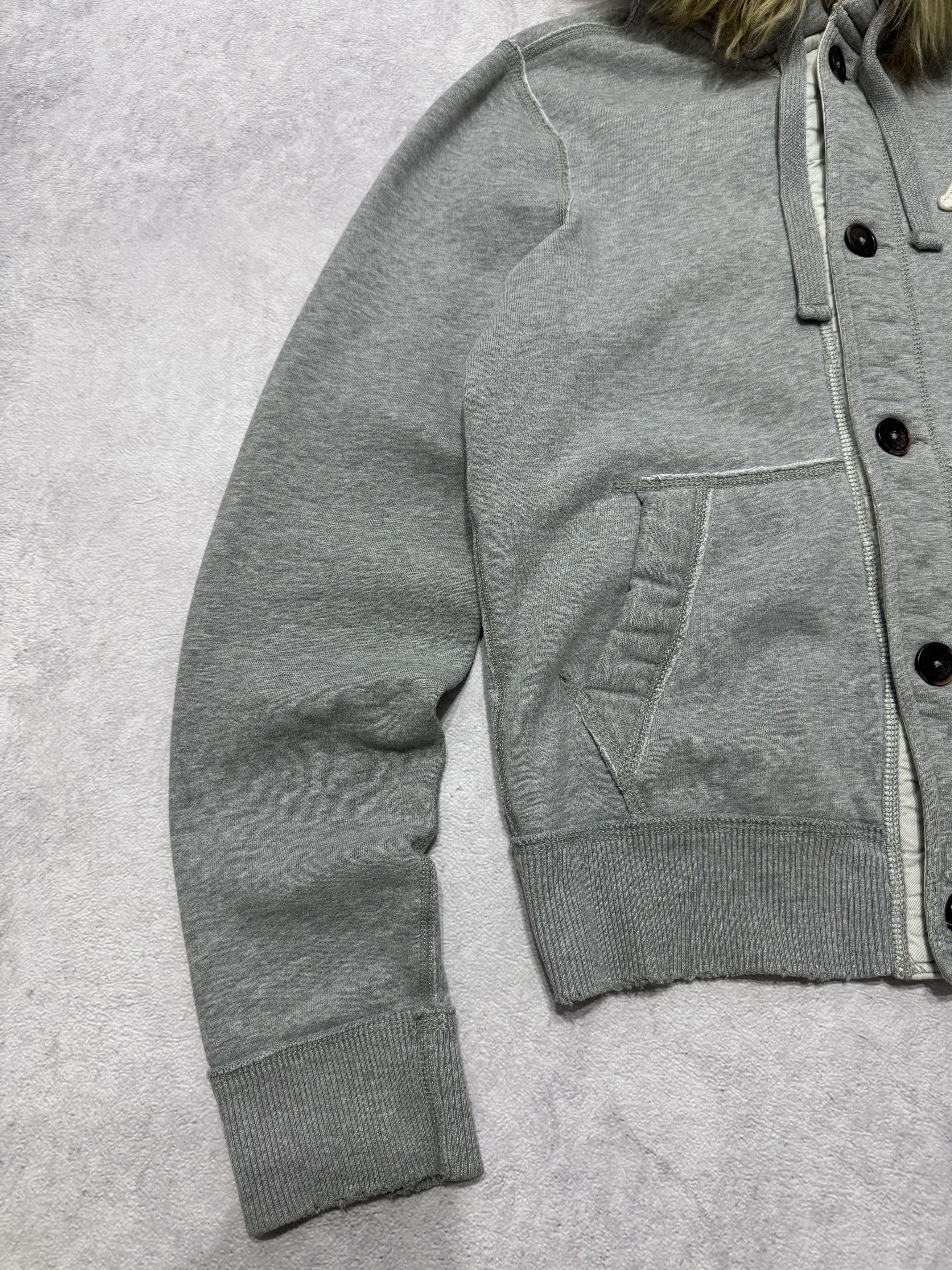 Abercrombie & Fitch 2000s Vintage Abercrombie & Fitch Button-Up Fur Hoodie Size US S / EU 44-46 / 1 - 6 Thumbnail