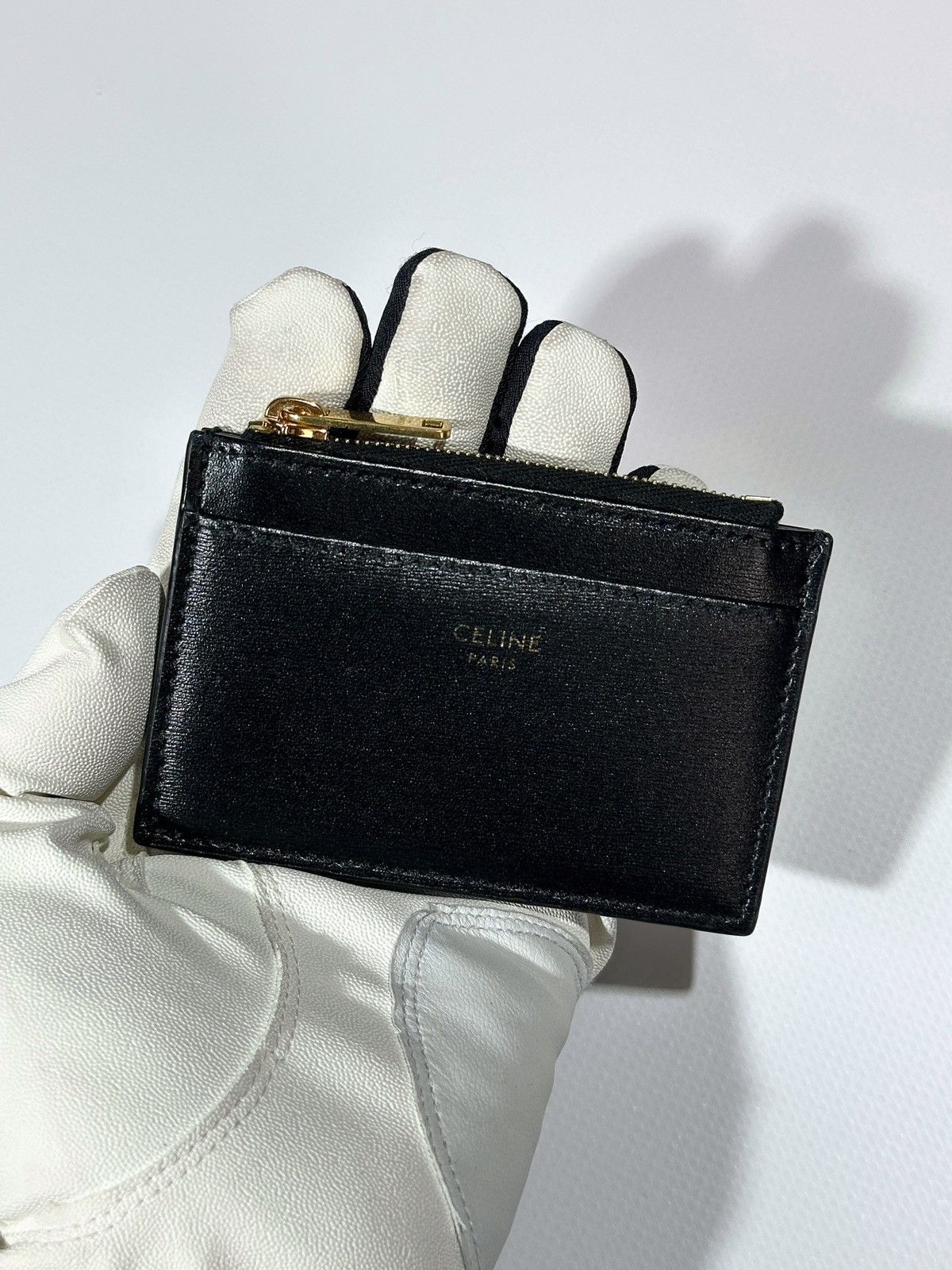 Celine CELINE Card Holder Wallet Leather Triomphe Italy Accessory Size ONE SIZE - 2 Thumbnail
