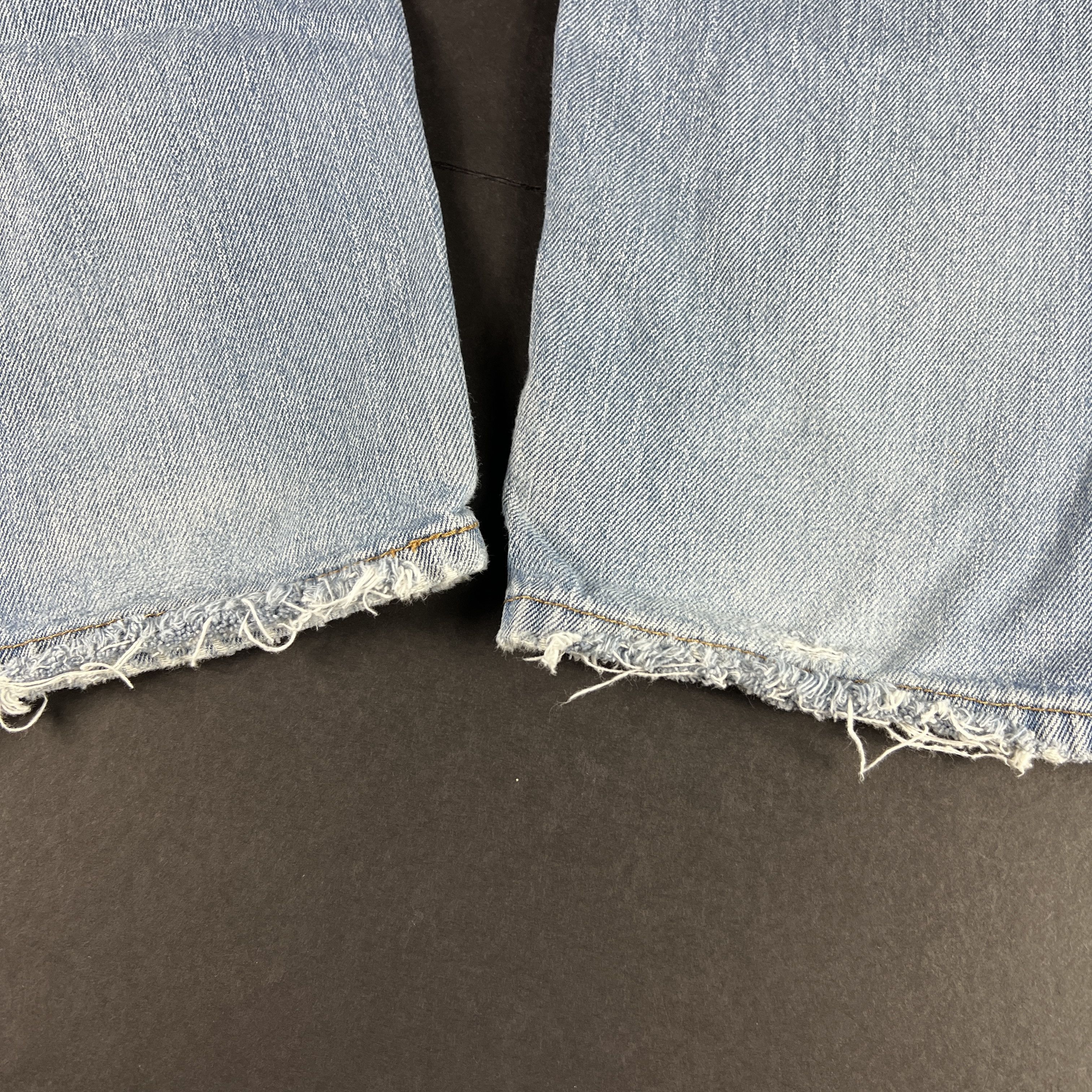 Levi's Levi's Jeans 505 Straight Leg Light Blue Distressed Denim Size US 35 - 17 Thumbnail