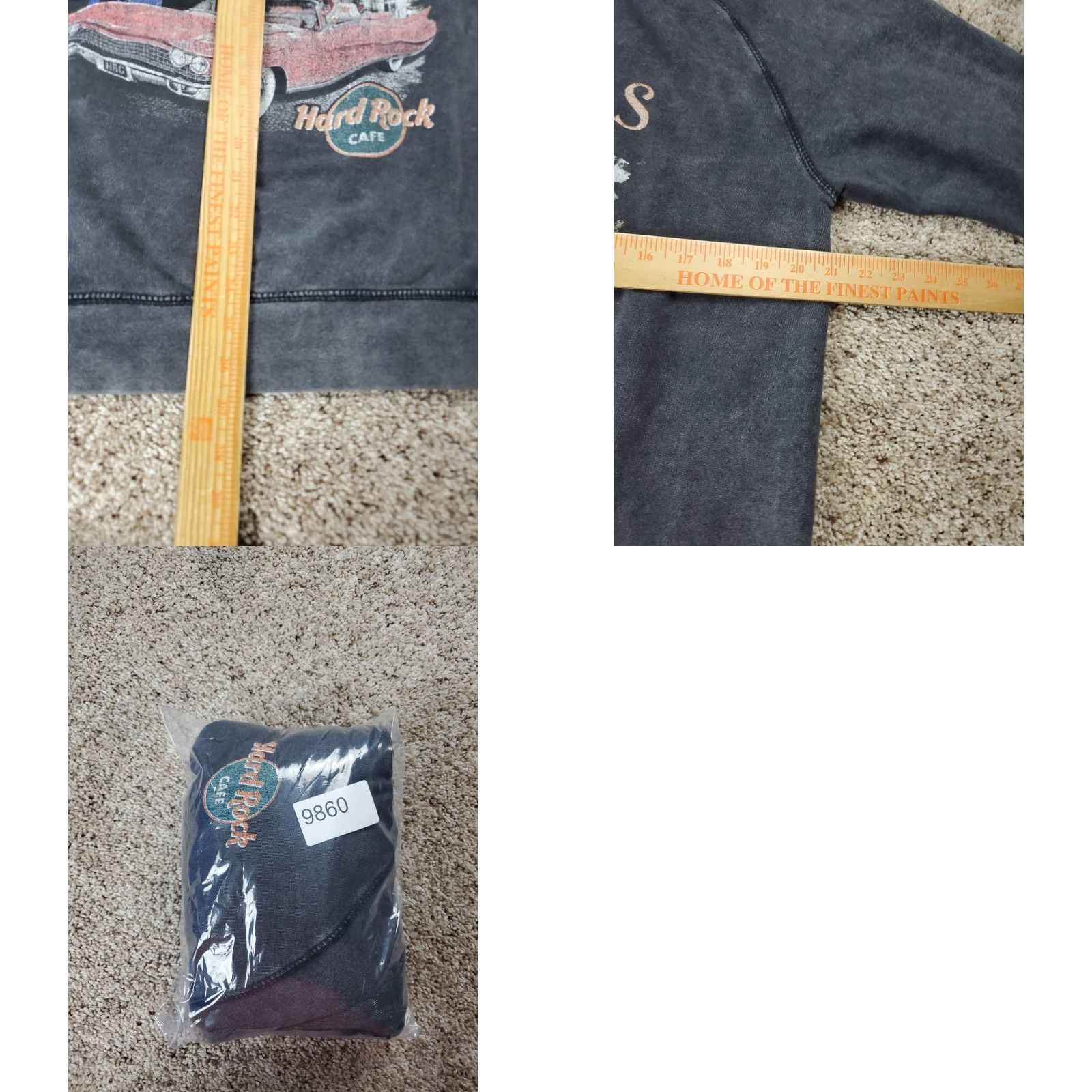 Pacsun Pacsun X Hard Rock Cafe Paris Hoodie Mens Medium Black Acid Wash Graphic Shirt? Size US M / EU 48-50 / 2 - 8 Thumbnail