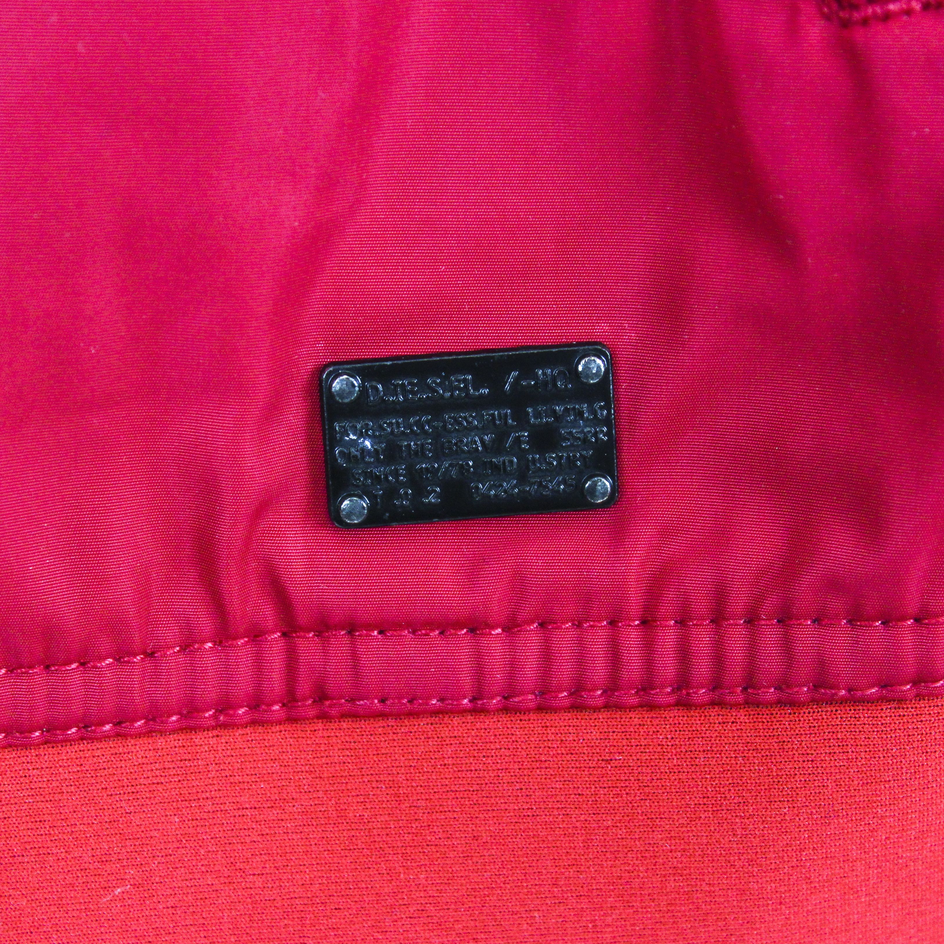 Diesel Teflon Womens S Rain Jacket Coat Windbreaker Red Outerwear Size S / US 4 / IT 40 - 6 Thumbnail