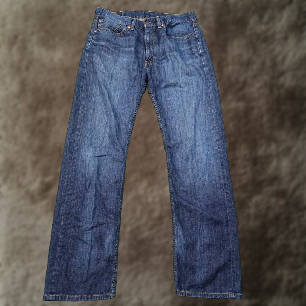 Levi's VINTAGE Levi's Jeans Straight Fit Dark Blue Cotton Mens Size 34x32 Size US 34 / EU 50 - 1 Thumbnail