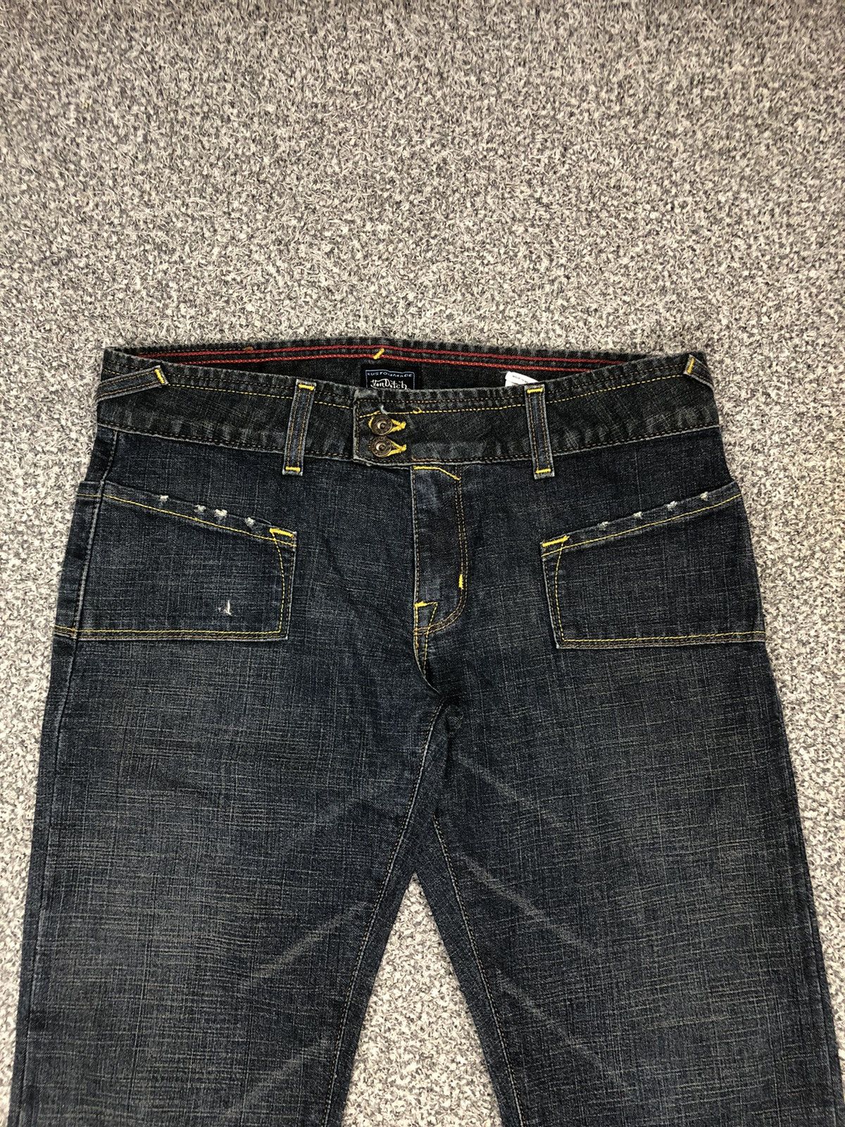 Japanese Brand × Vintage × Von Dutch Vintage Kustommade Von Dutch Flare Jeans Size 30" / US 8 / IT 44 - 2 Thumbnail