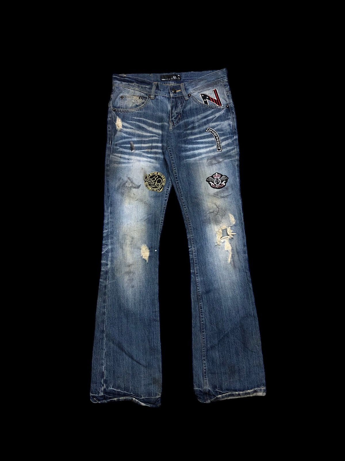 If Six Was Nine FLARED‼️‼️RIOT WASHED BLUE DENIM Size US 30 / EU 46 - 1 Thumbnail