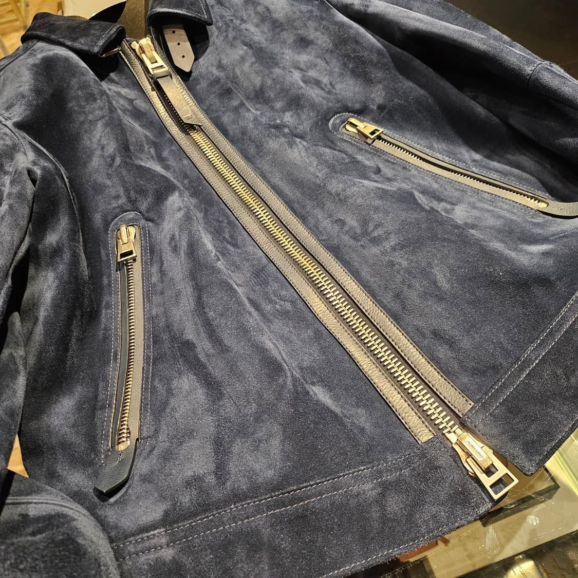 Tom Ford Tom Ford Leather Trimmed Cashmere Suede Blouson Jacket Size US M / EU 48-50 / 2 - 4 Thumbnail