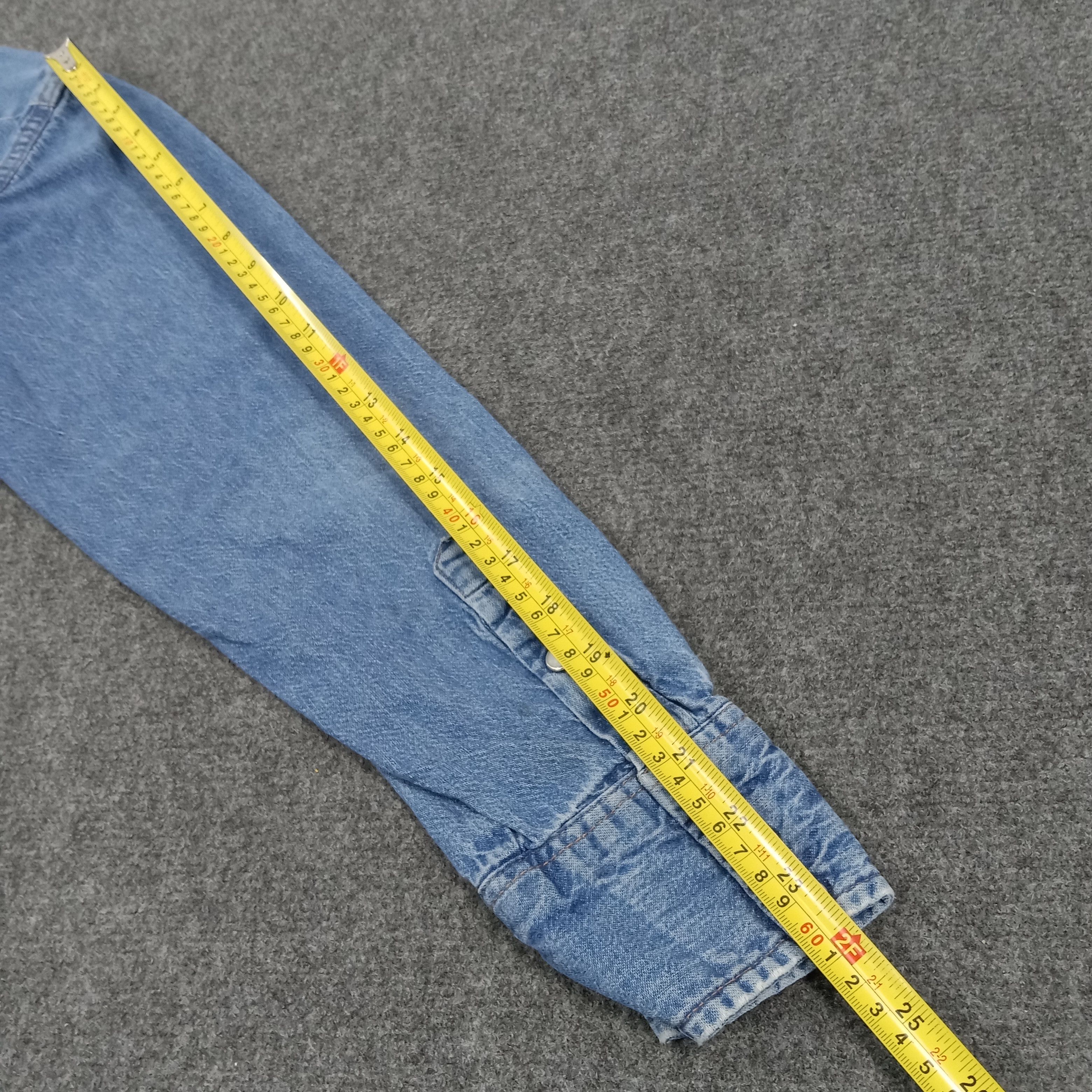 Vintage × Wrangler Wrangler American Retro Style Denim Shirt Button Up Size US XL / EU 56 / 4 - 7 Thumbnail