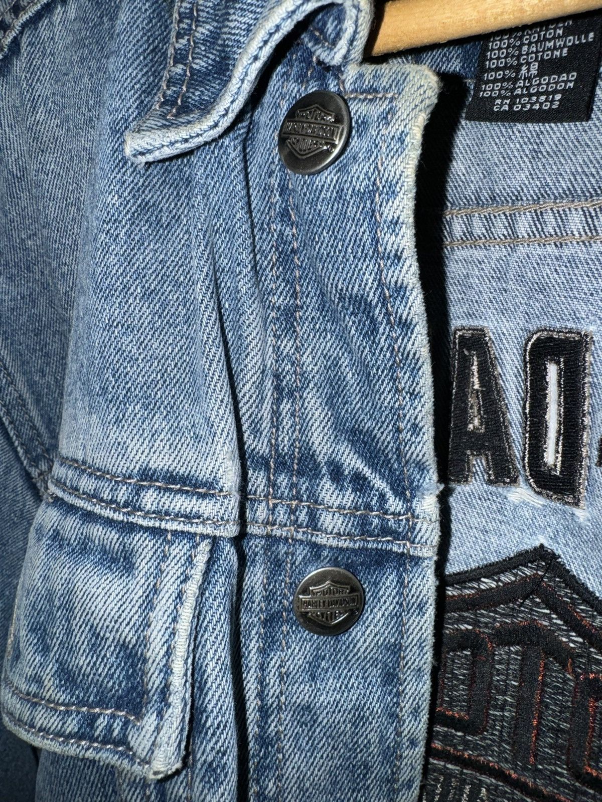 Harley Davidson Harley Davidson Denim Jean Jacket Size US M / EU 48-50 / 2 - 4 Thumbnail