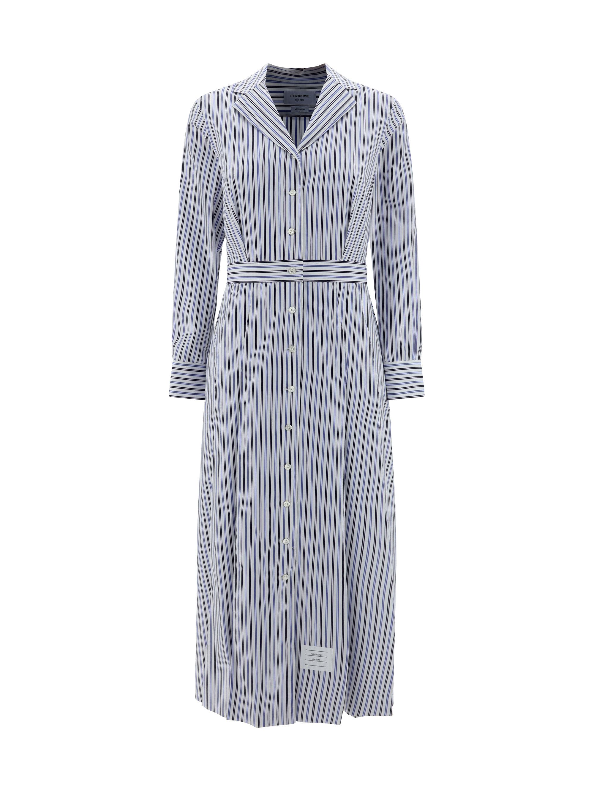 image of Thom Browne Chemisier Dress in Blue, Women's (Size Small)
