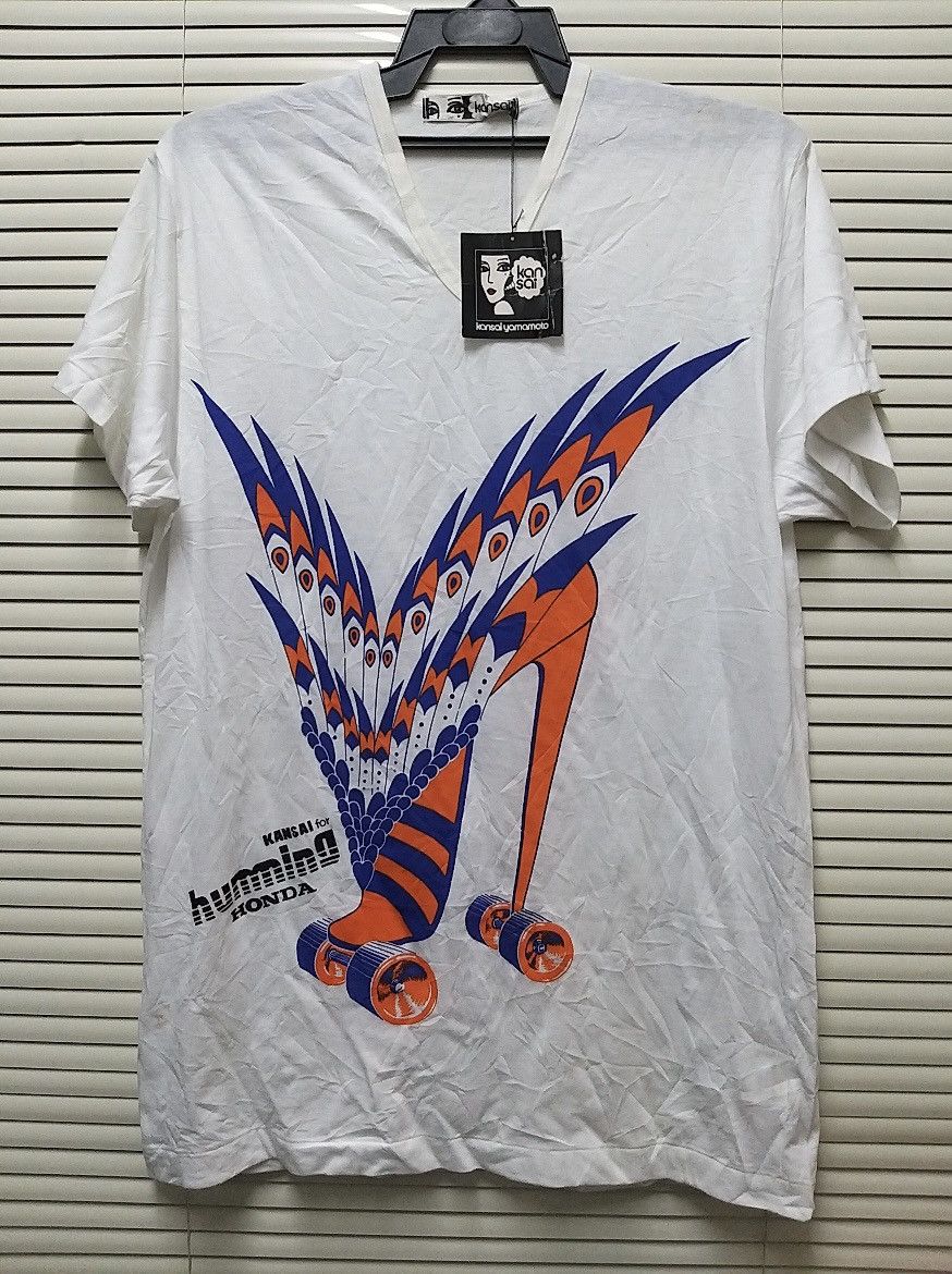 Kansai Yamamoto VINTAGE KANSAI YAMAMOTO EYE X HUMMING HONDA DEADSTOCK SHIRT Size US M / EU 48-50 / 2 - 1 Thumbnail