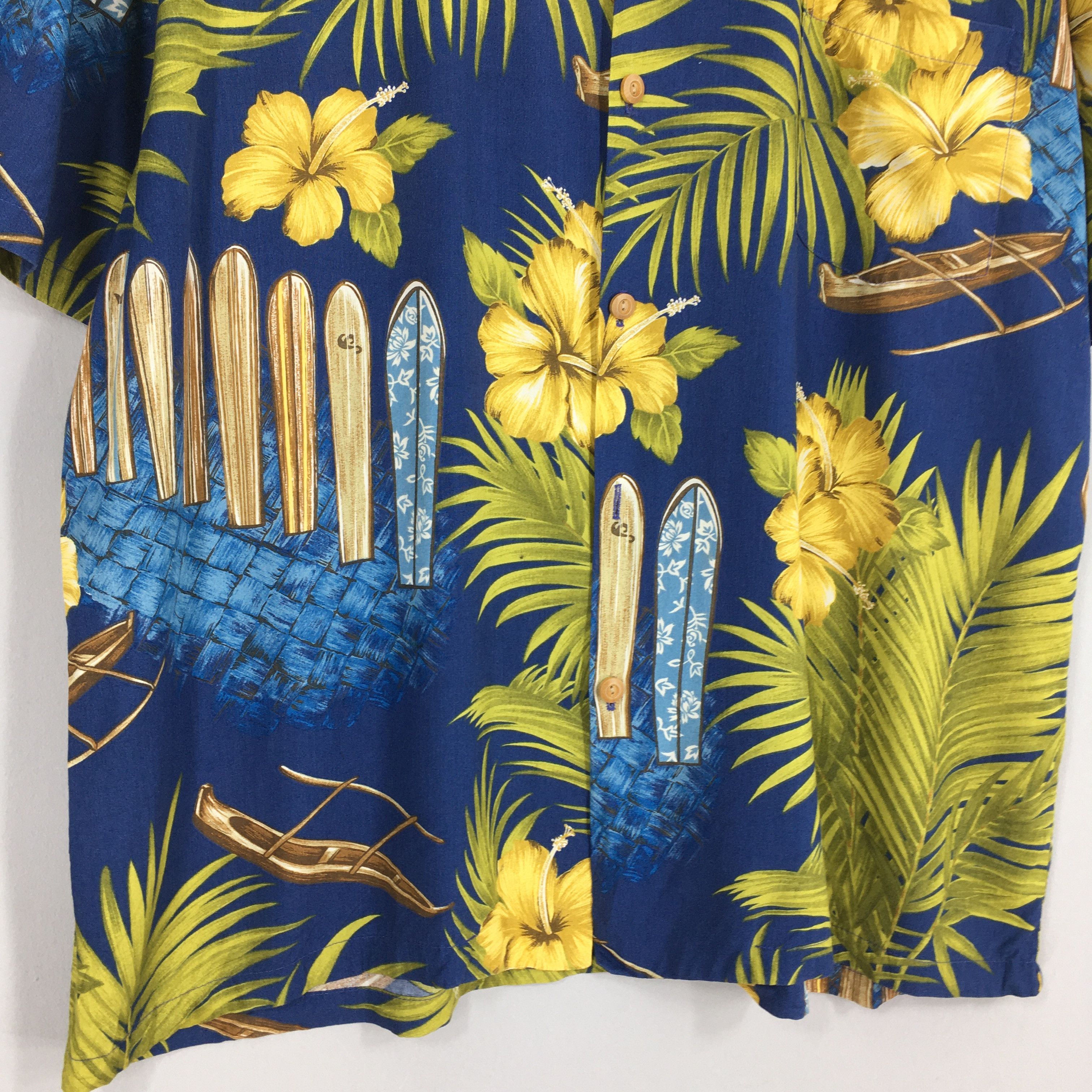 Vintage Vintage Diamond Head Floral Leaves Hawaii Shirt XLarge Size US XL / EU 56 / 4 - 4 Thumbnail