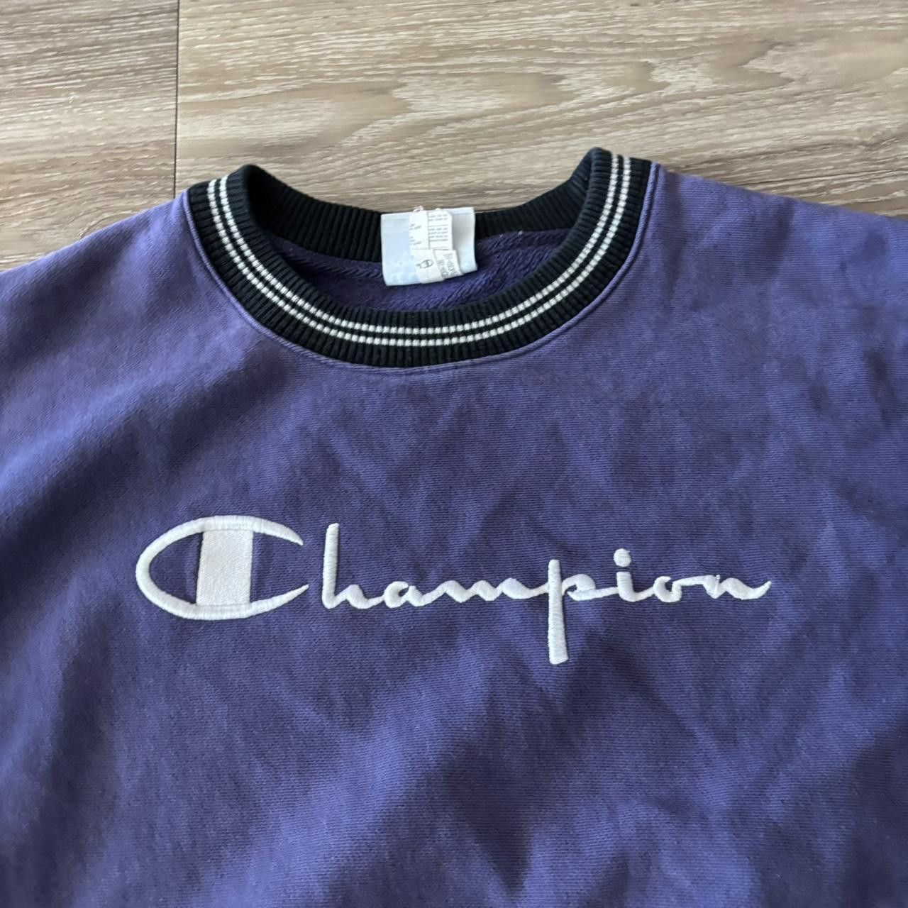 Champion Crazy Vintage Y2K/2000s Purple Champion Streetwear Essential Crewneck! Size XL Size US XL / EU 56 / 4 - 2 Thumbnail