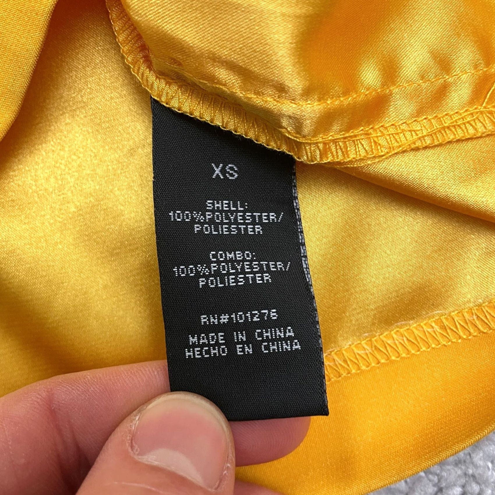 Vintage Rampage Flutter Ruffles Midi Sheath Dress Womens XS Yellow V-Neck Lined Size XS / US 0-2 / IT 36-38 - 6 Thumbnail