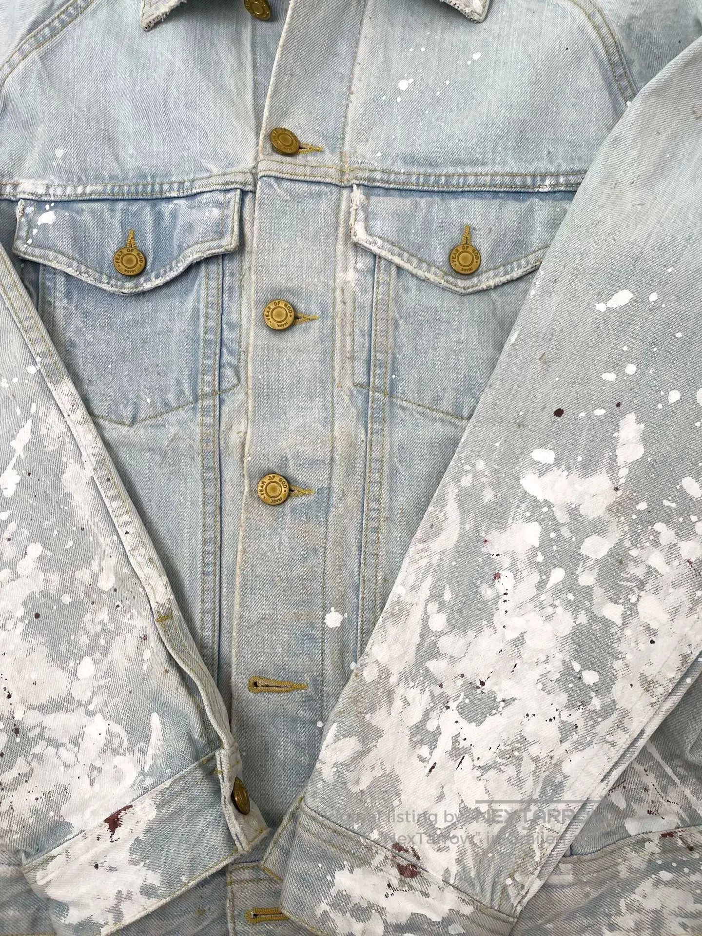Fear of God Fear of God 5TH Splatter Denim Jacket. Size US S / EU 44-46 / 1 - 7 Thumbnail