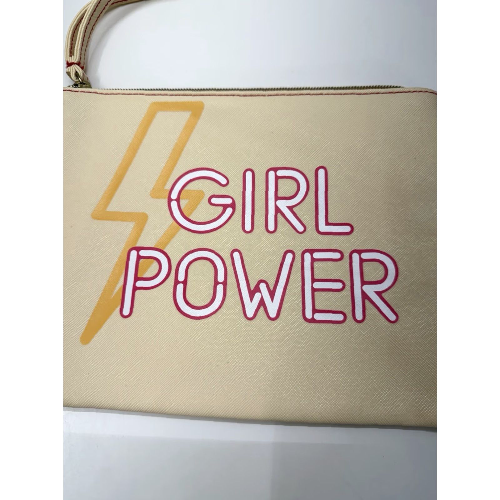 Vintage Conair Sophia Joy Wristlet Cosmetic Makeup Bag Girl Power Yellow Zipper Size ONE SIZE - 2 Thumbnail