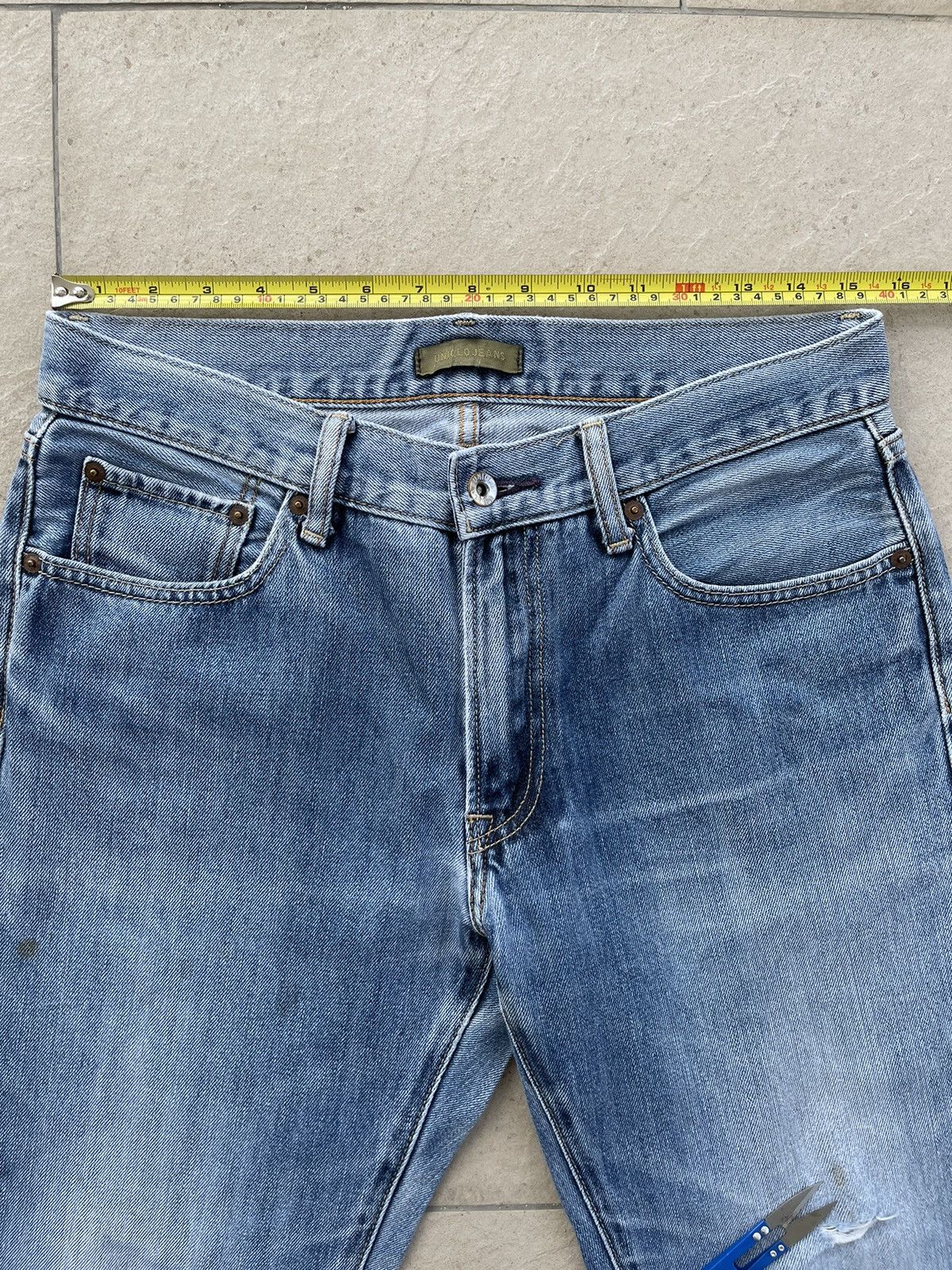 Japanese Brand × Uniqlo 🔥Japanese Brands Uniqlo Distressed Denim W30🔥 Size US 30 / EU 46 - 5 Thumbnail