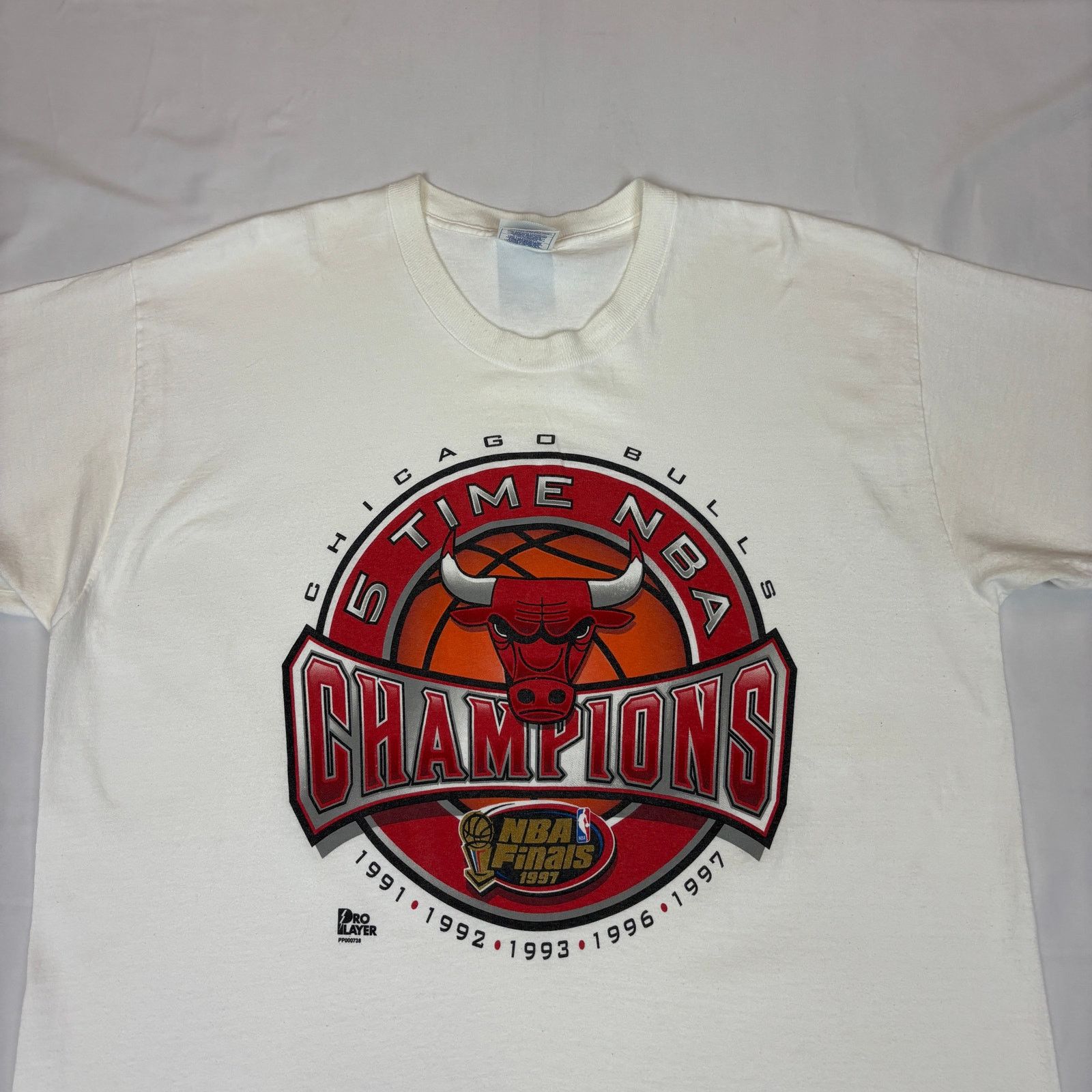 Pro Player Vintage 1997 Chicago Bulls Pro Player 5 Time Tee Shirt XL Size US XL / EU 56 / 4 - 2 Thumbnail