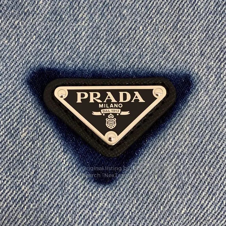 Prada Prada Blue destruction design triangle cotton suspender de Size S / US 4 / IT 40 - 5 Thumbnail